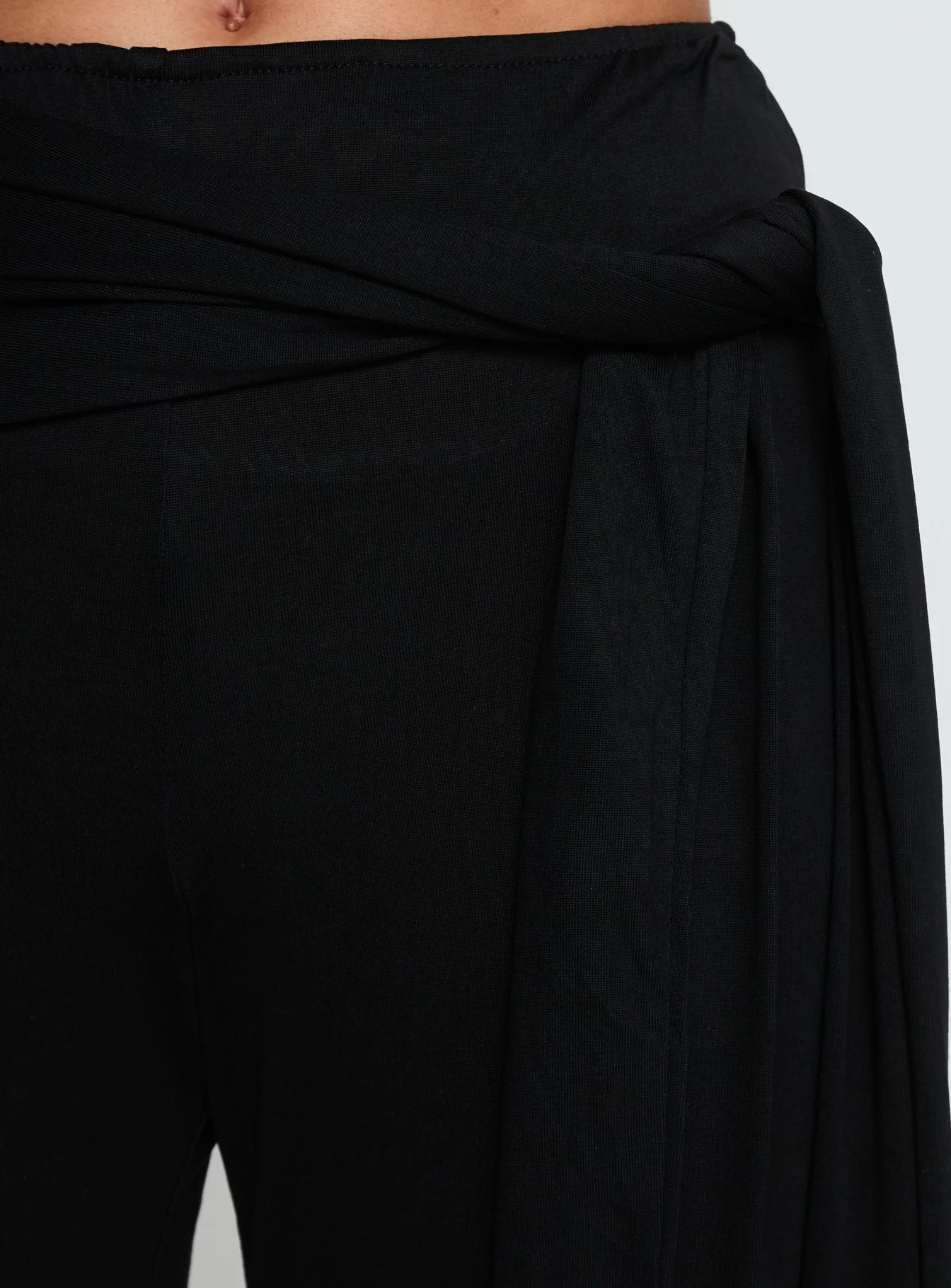 Katiana Wrap Jersey Pants Black - Image 6
