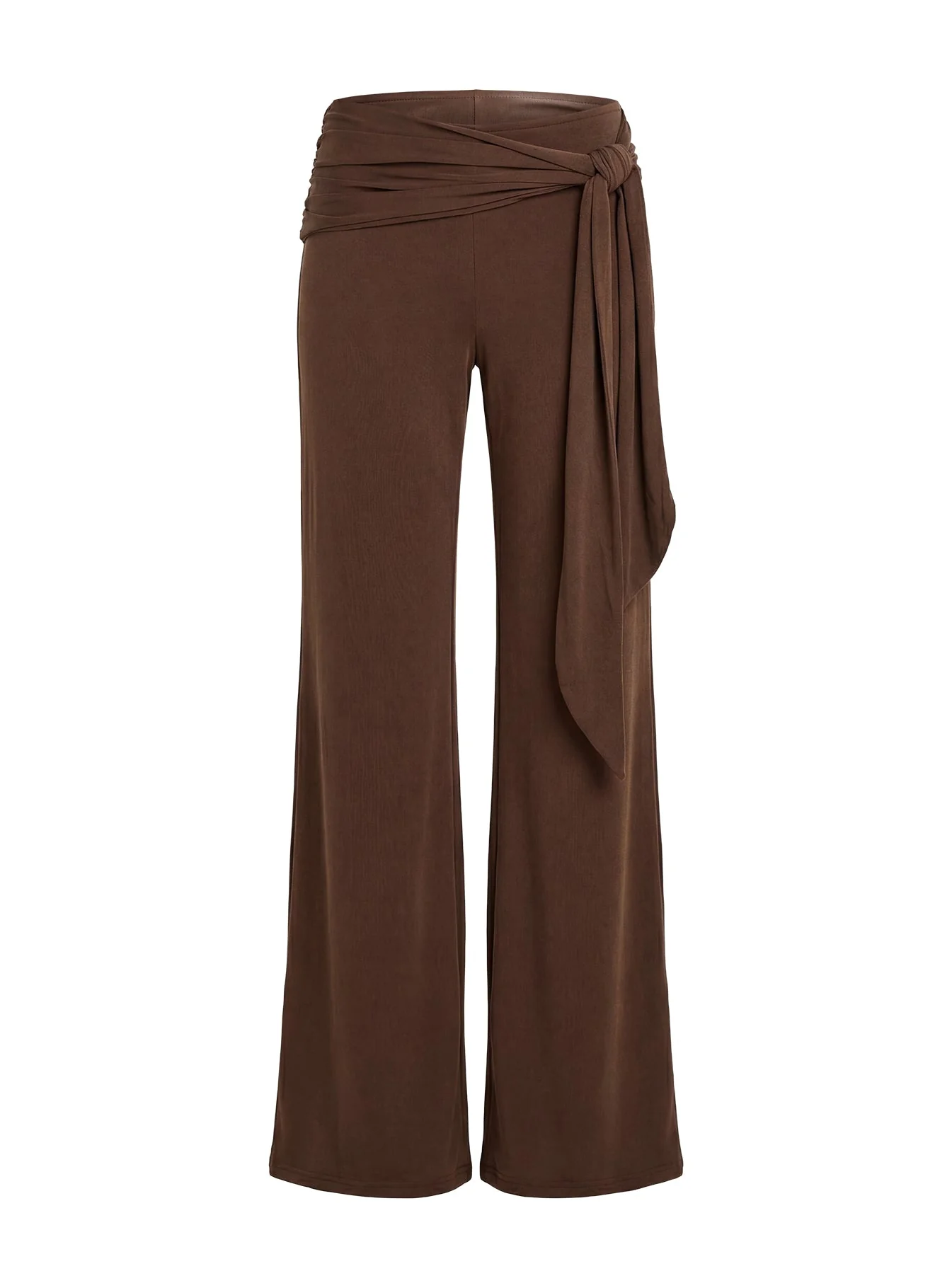 Katiana Wrap Jersey Pants Brown - Image 9