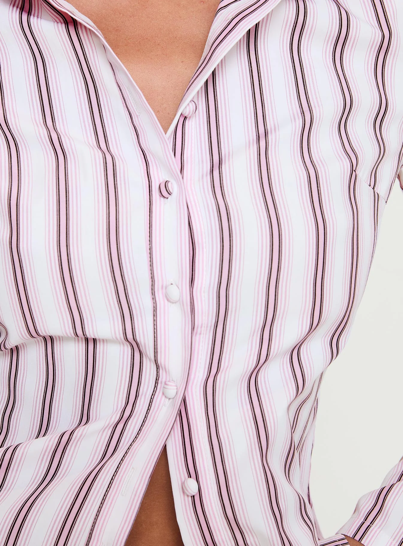 Anni Pinstripe Shirt Pink - Image 6