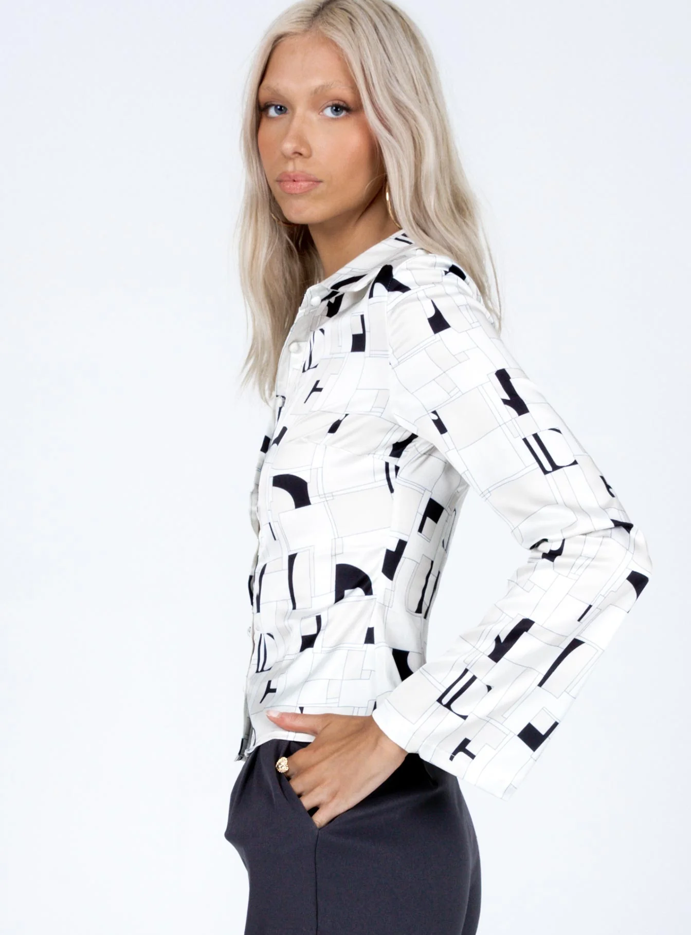 Anni Shirt Beige Multi - Image 4