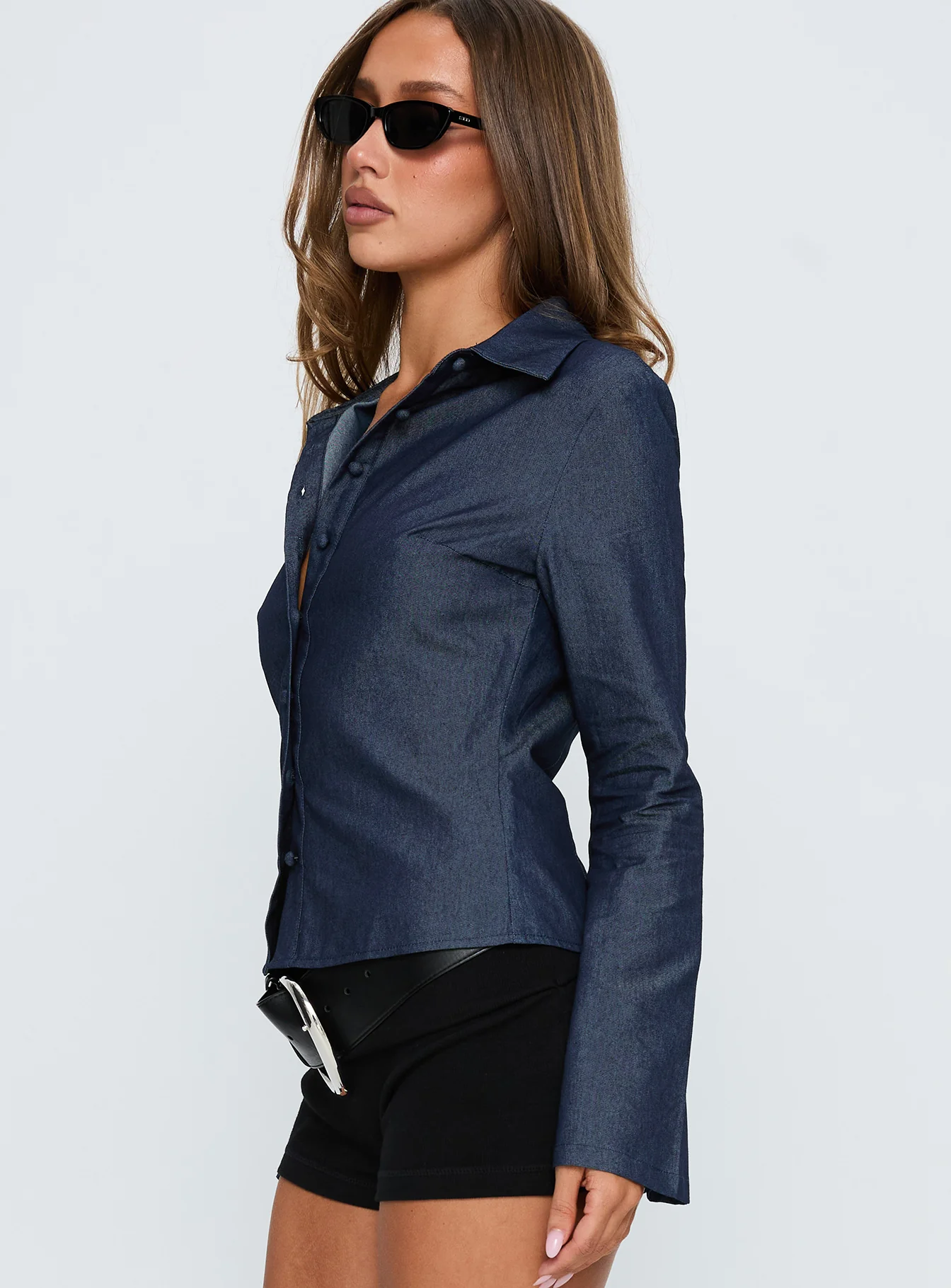 Anni Shirt Blue Denim - Image 4