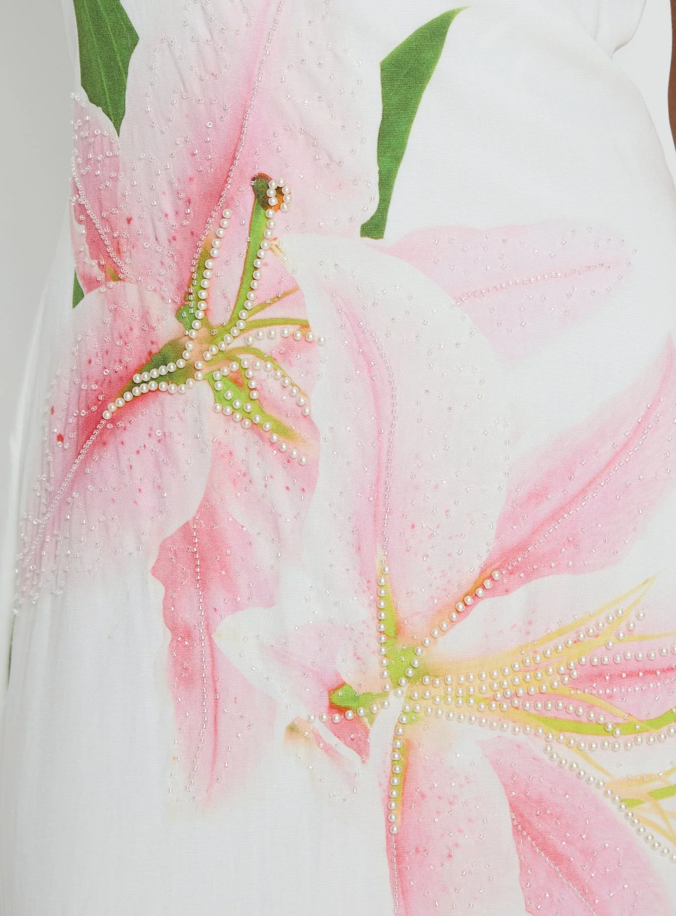 Anny Beaded Maxi Dress White Floral - Image 6