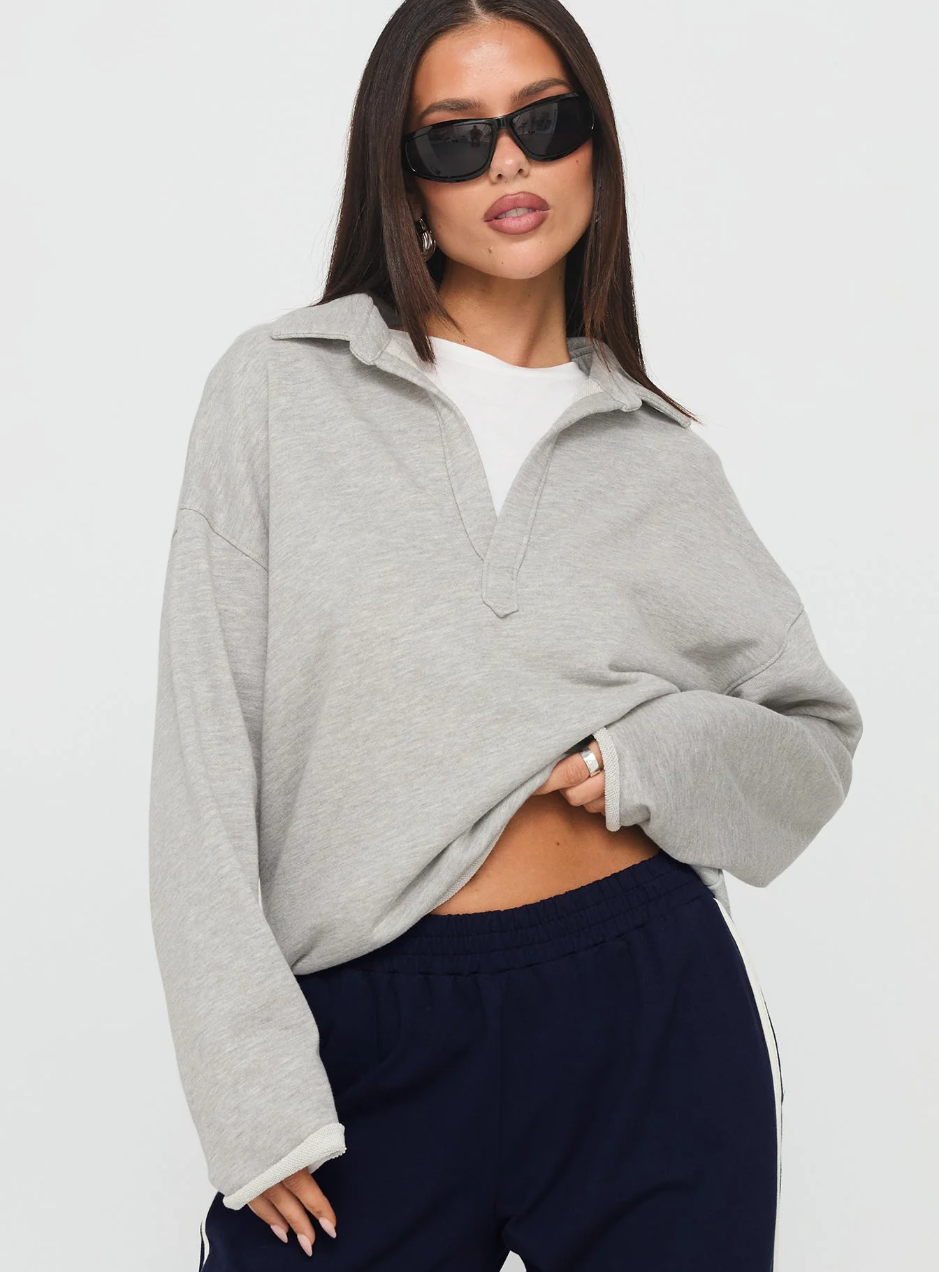 Another Level Collared Jumper Grey