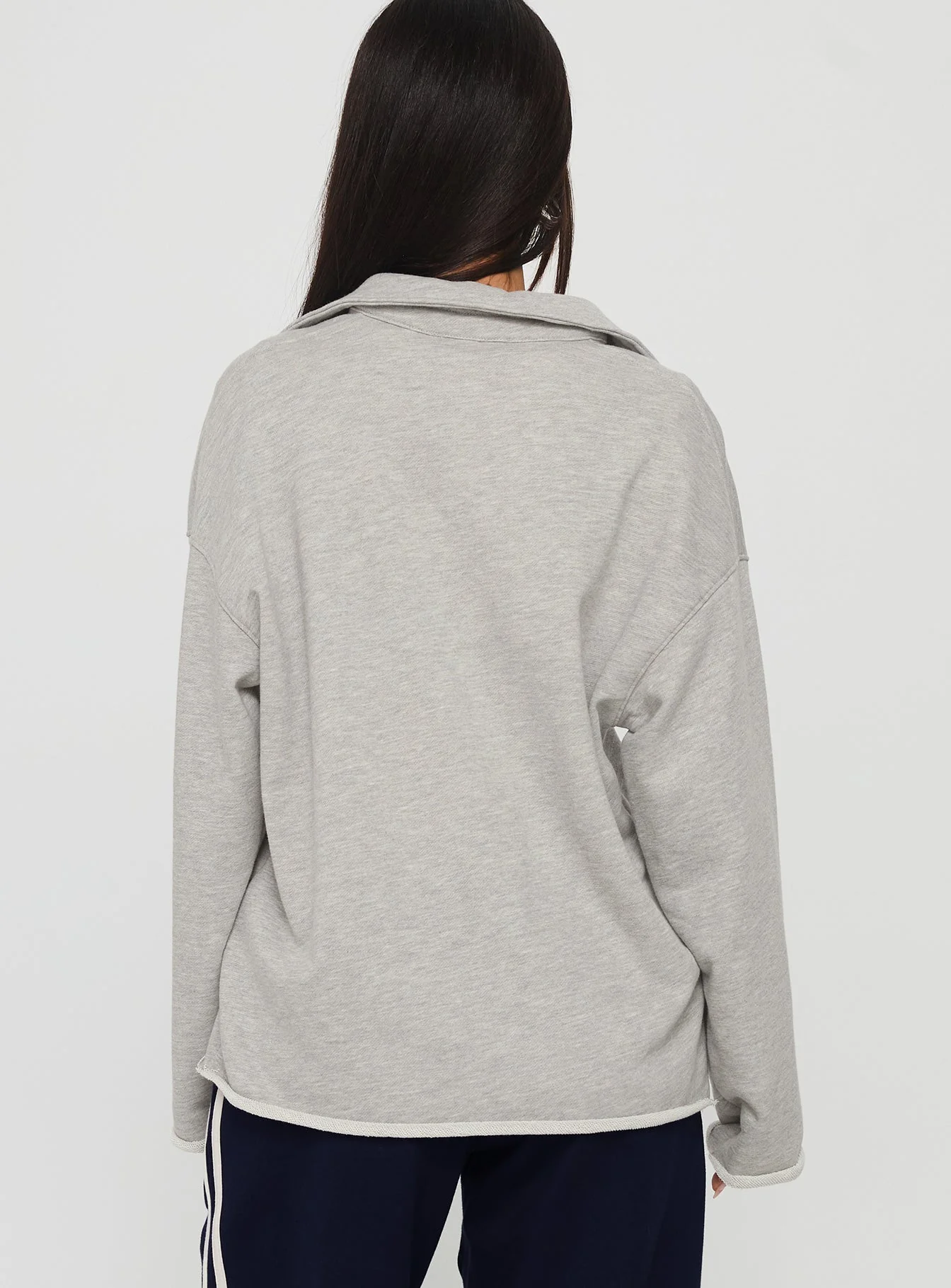 Another Level Collared Jumper Grey - Image 4