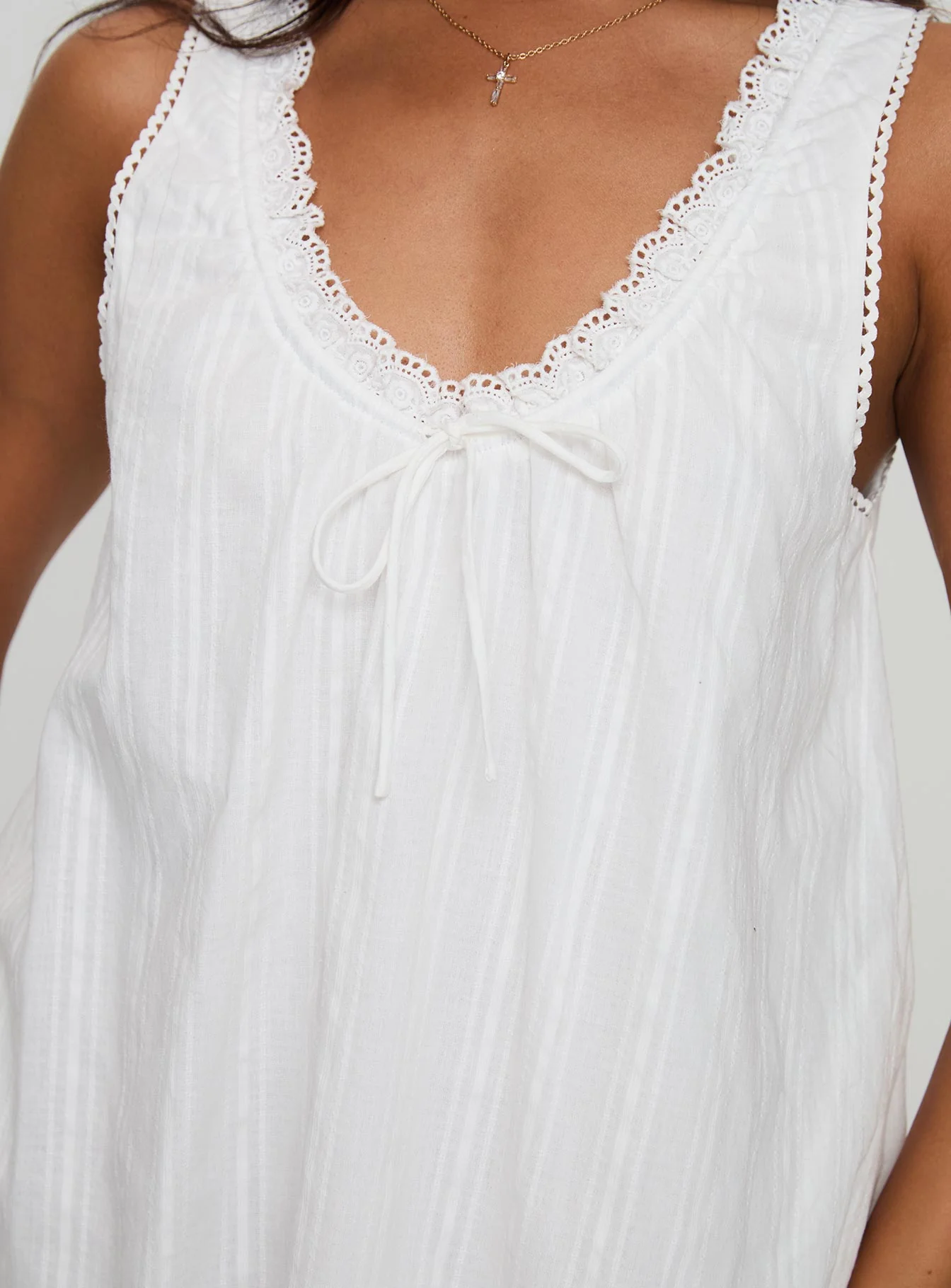 Antiquity Swing Mini Dress White Petite - Image 6