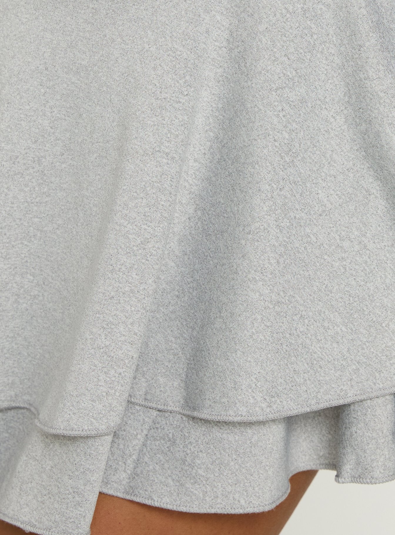 Antonetta Off Shoulder Ruched Mini Dress Grey Marle - Image 7