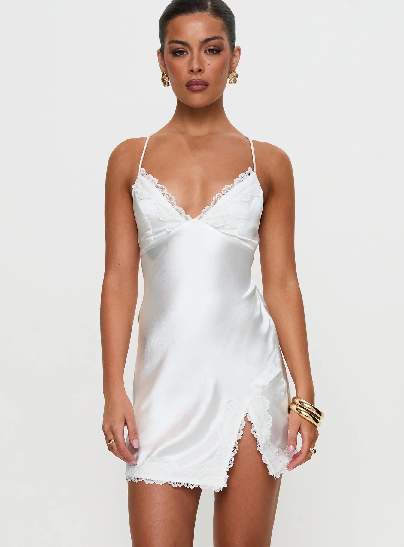 Anysa Mini Dress White - Image 5