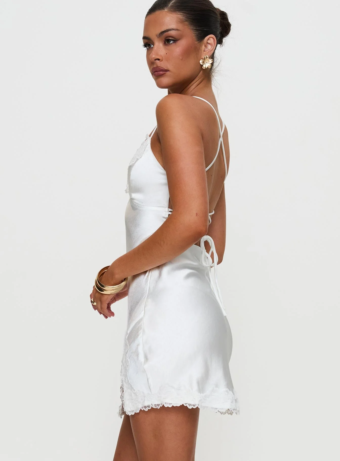 Anysa Mini Dress White - Image 7
