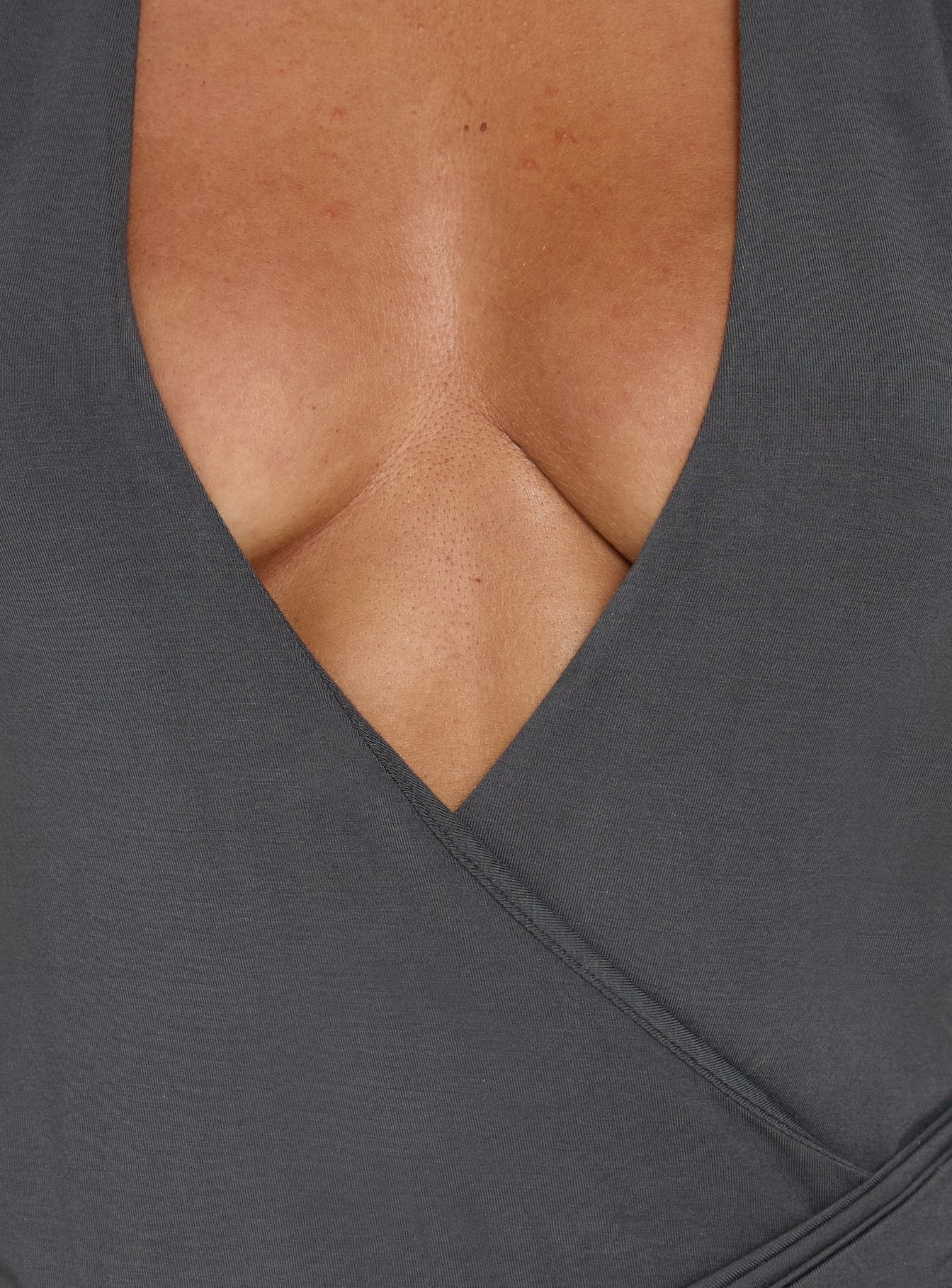 Apola Halter Plunge Mini Dress Slate - Image 6
