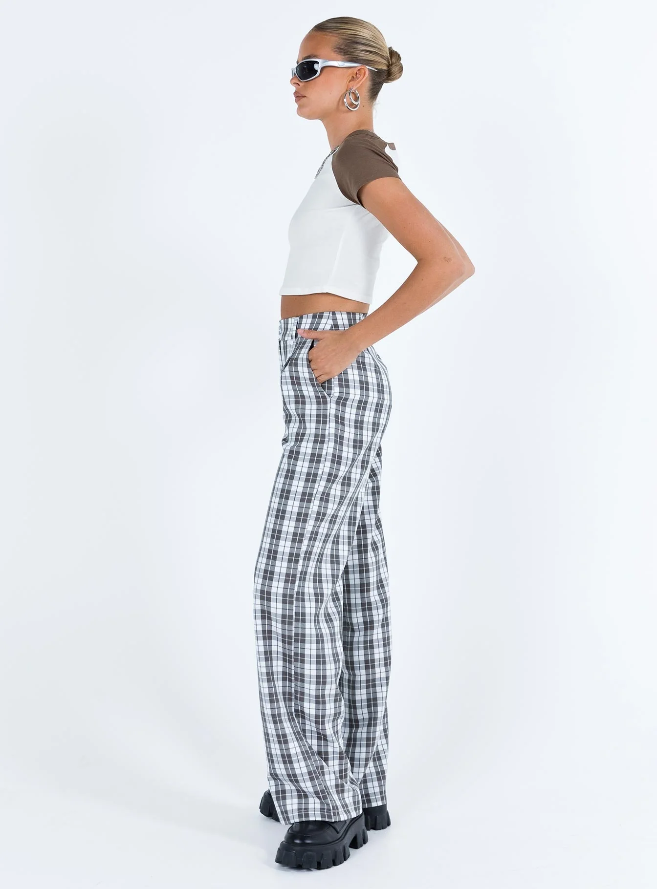 Archer Pants Grey Plaid - Image 4