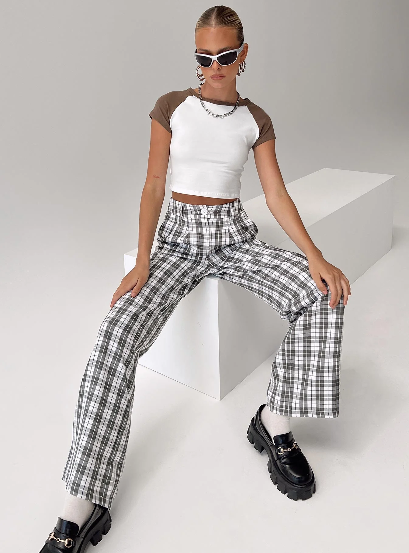 Archer Pants Grey Plaid - Image 7