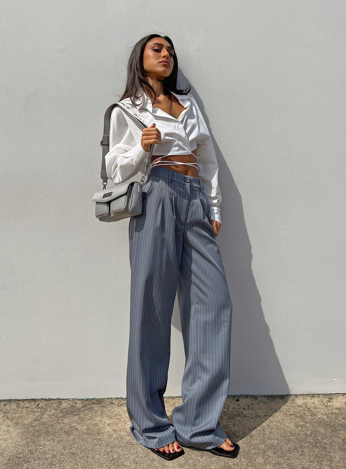 Archer Pants Pinstripe Grey - Image 8
