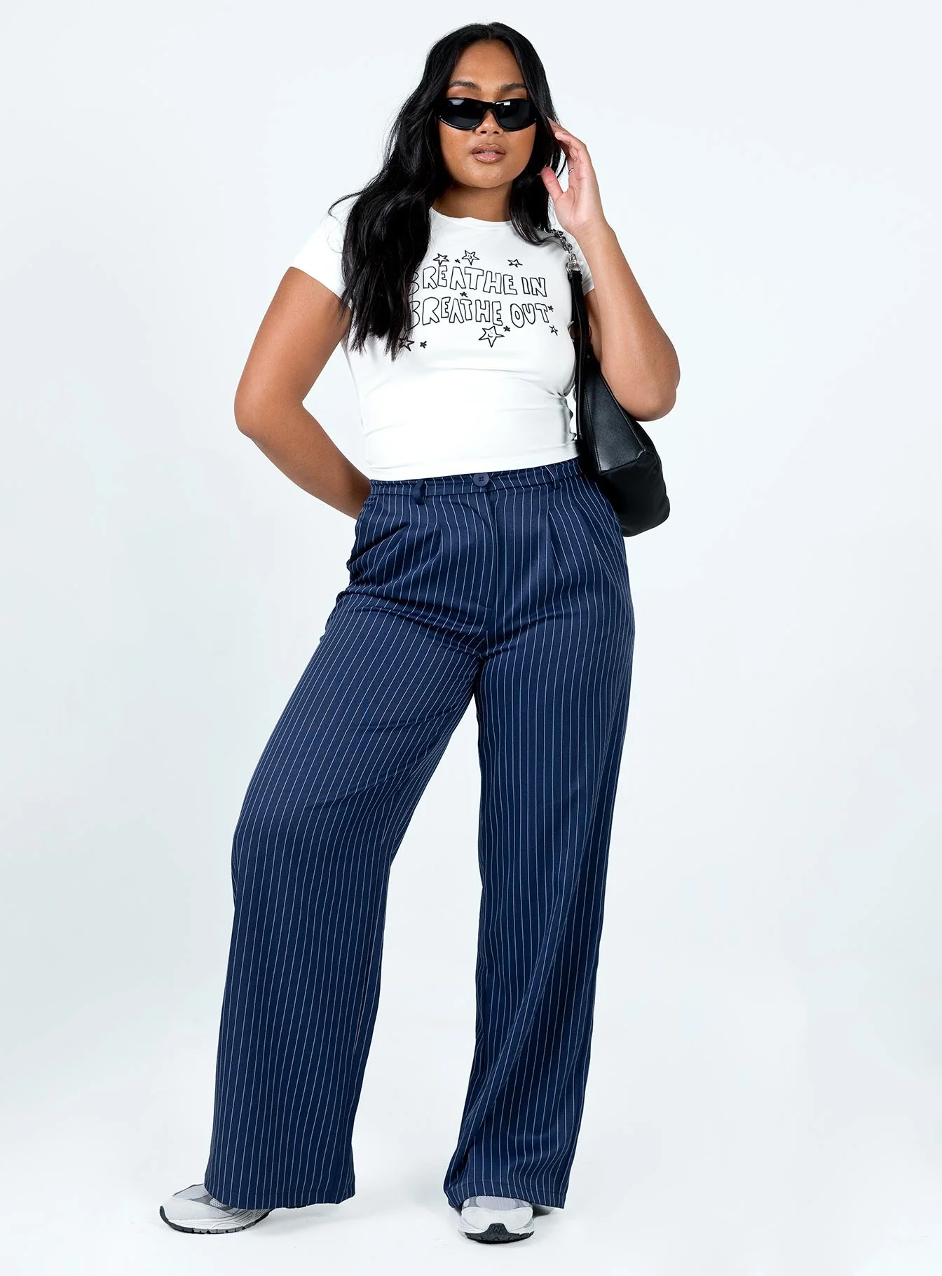 Archer Pants Pinstripe Navy - Image 3