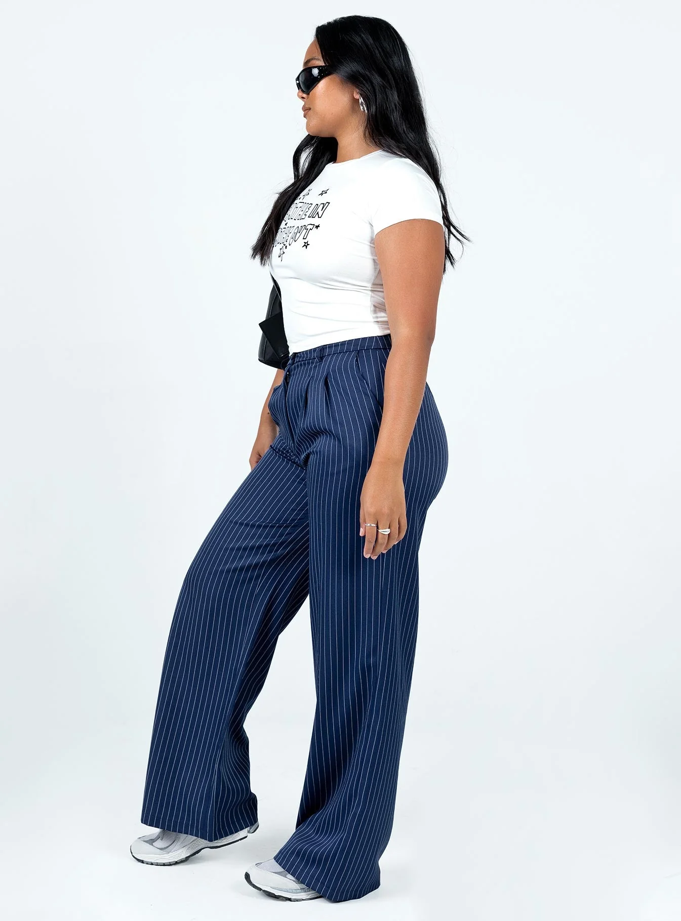 Archer Pants Pinstripe Navy - Image 4