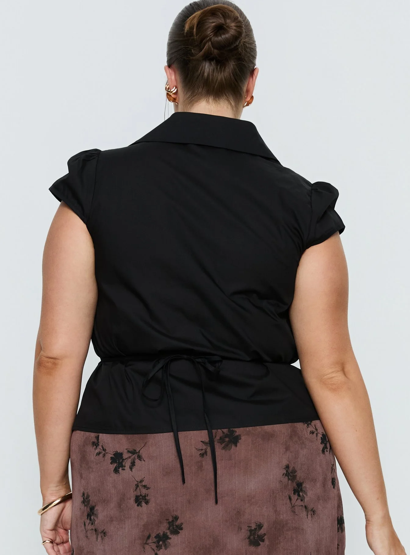 Arianwyn Short Sleeve Shirt Black Curve - Image 5