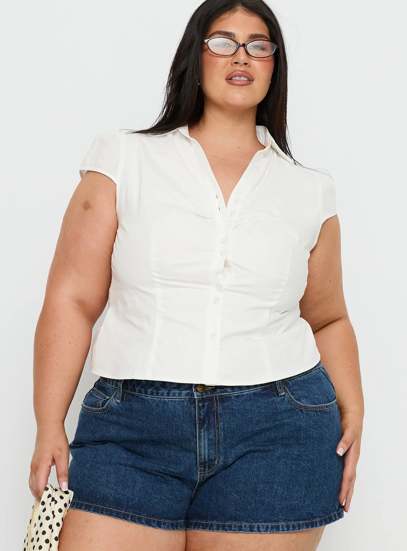Arianwyn Short Sleeve Shirt White Curve - Image 2