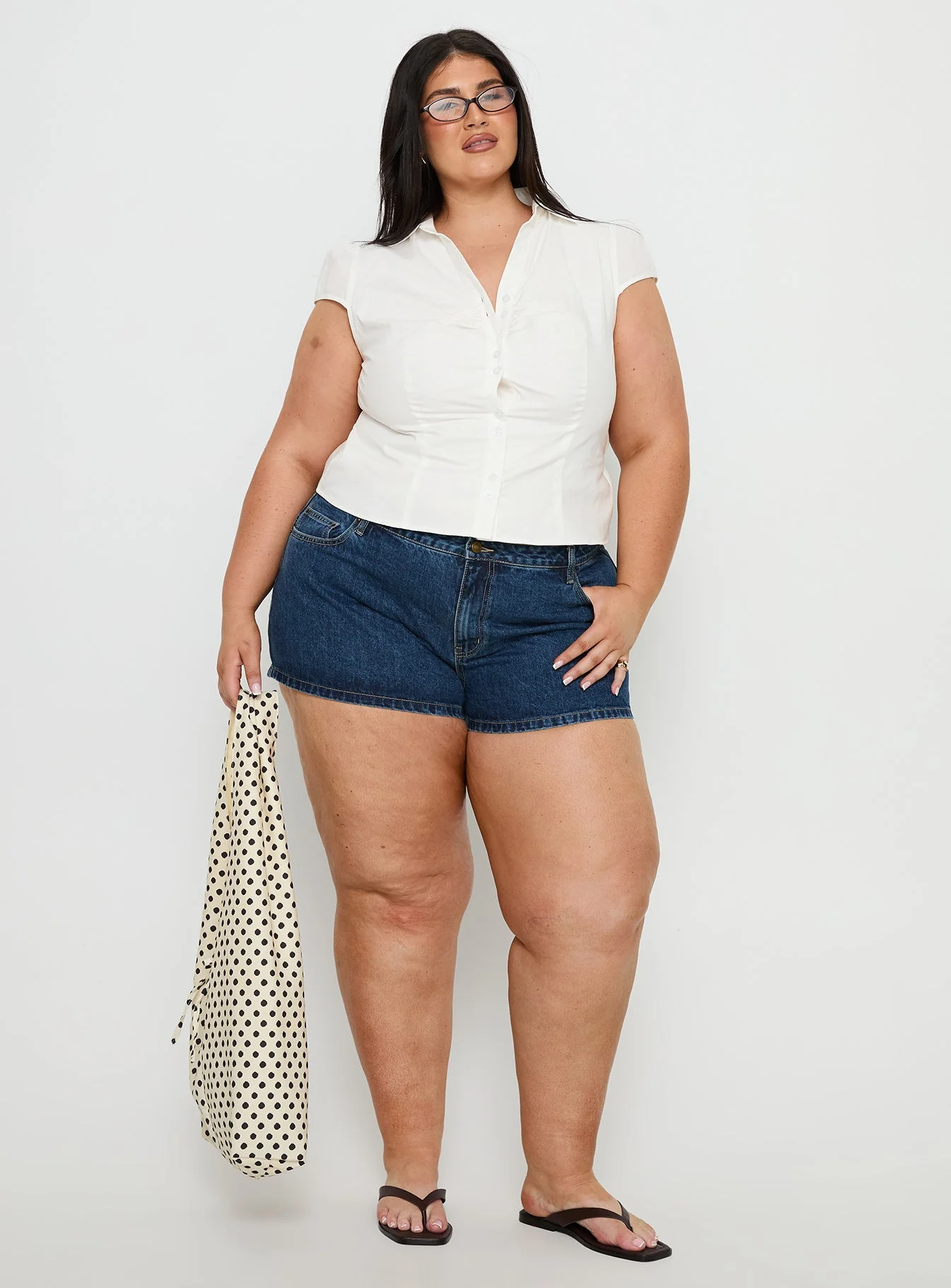 Arianwyn Short Sleeve Shirt White Curve - Image 3