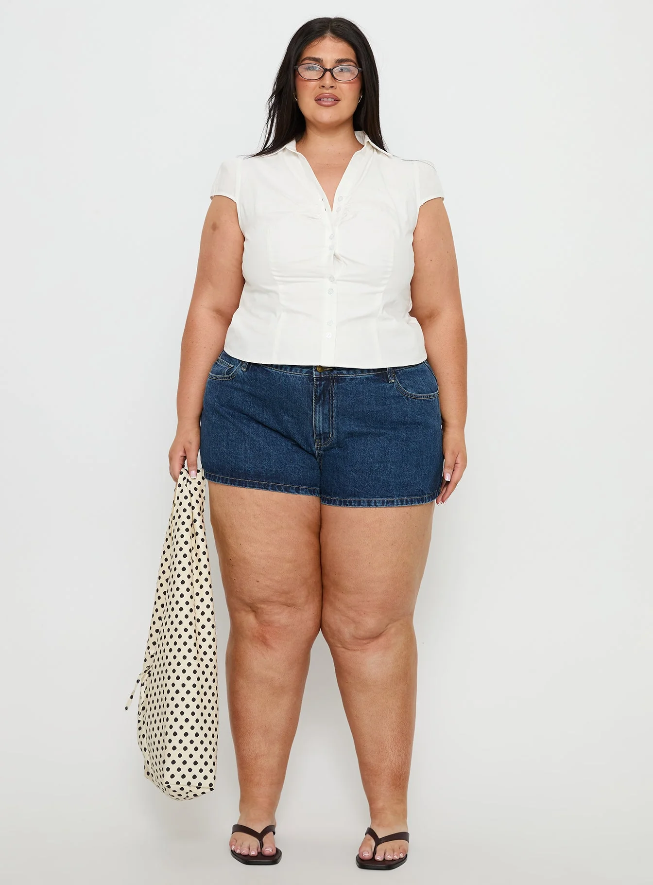 Arianwyn Short Sleeve Shirt White Curve - Image 7