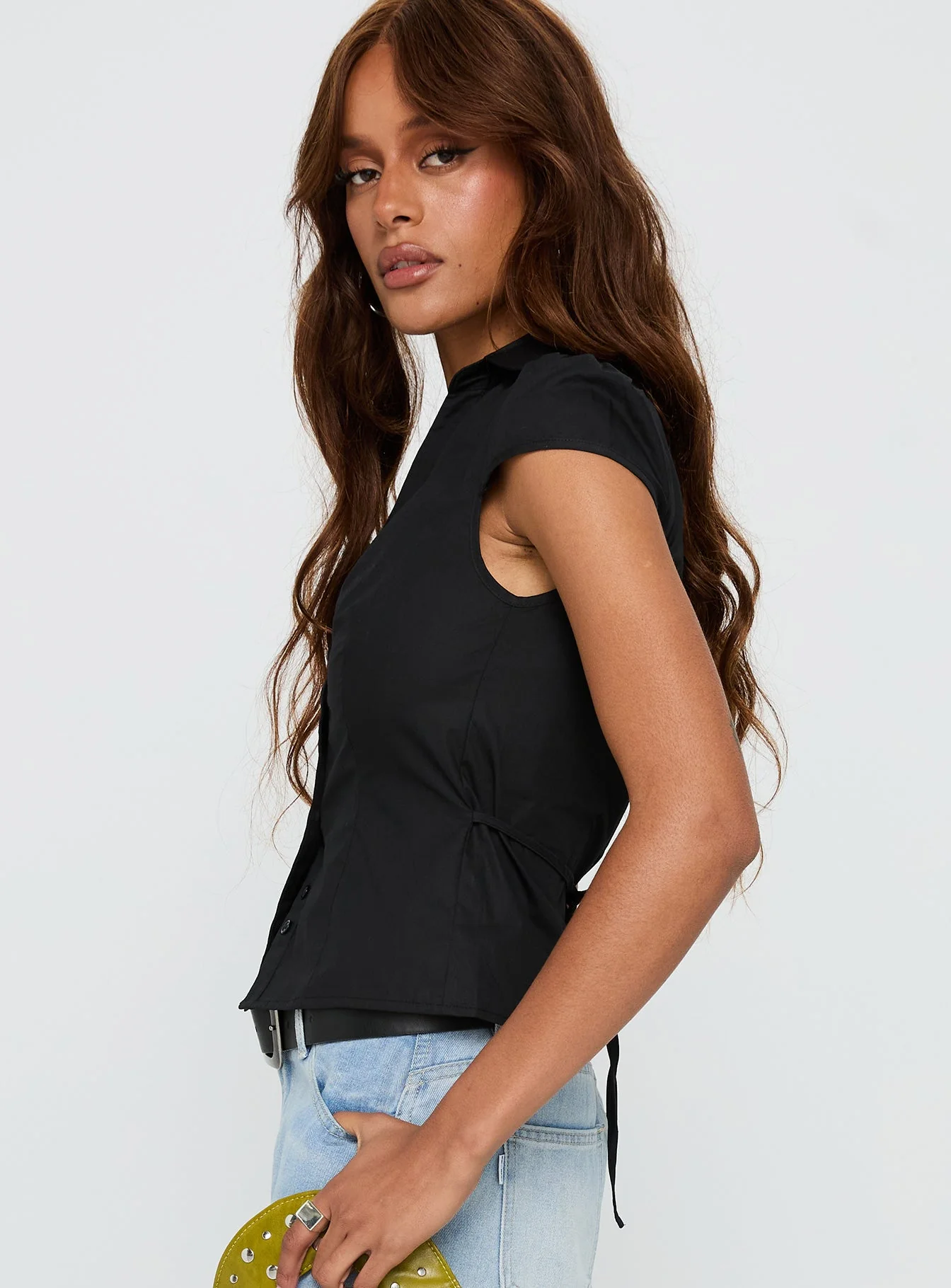 Arianwyn Short Sleeve Shirt Black - Image 4