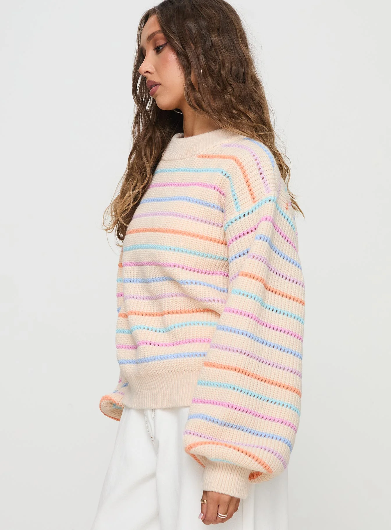 Harmony Balloon Sleeve Knit Sweater Multi - Image 4
