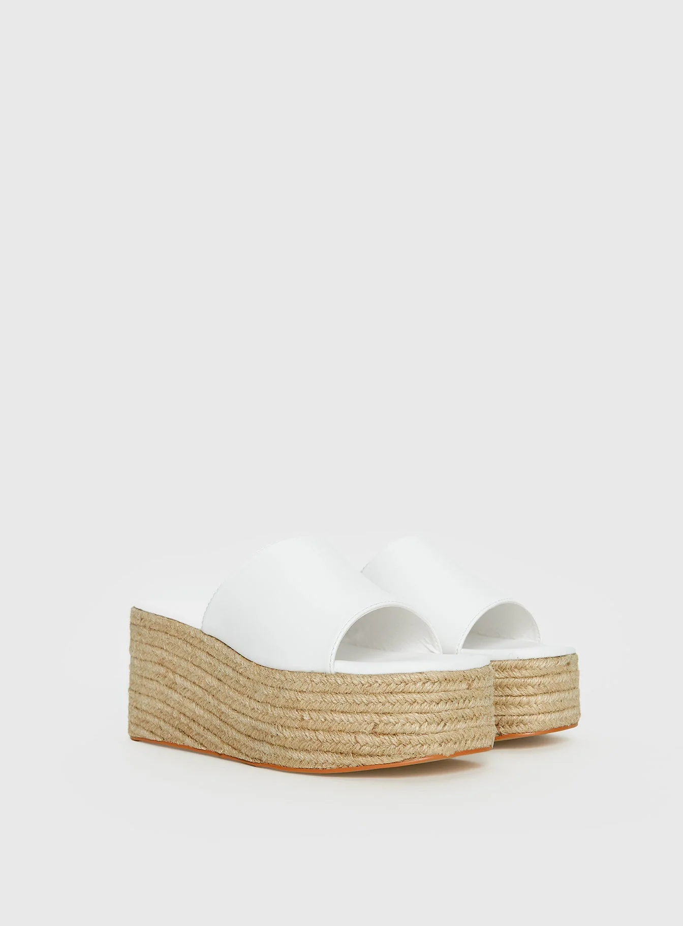 Arton Espadrille Platform Sandals White - Image 3