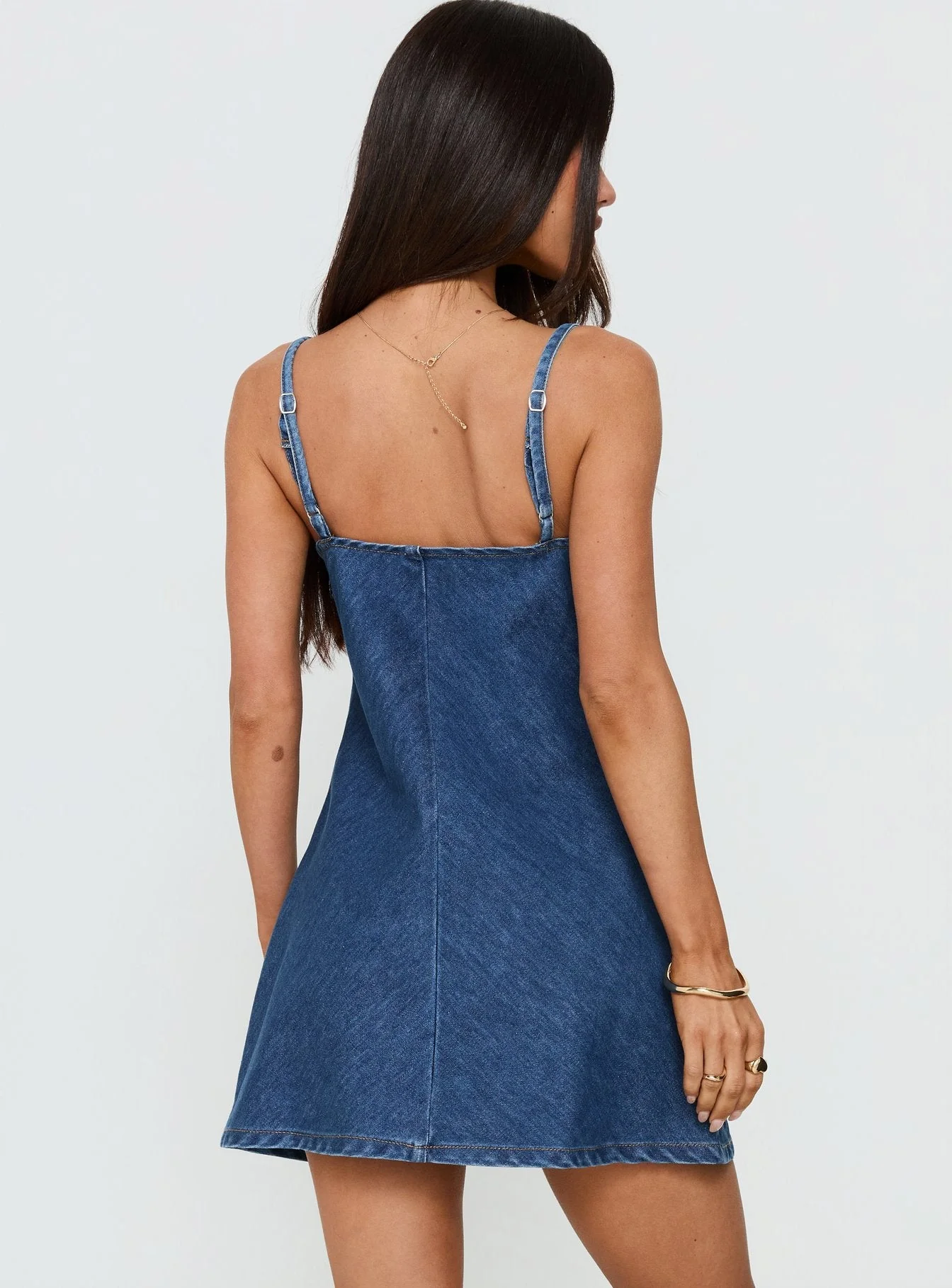 Arwen Denim Mini Dress Blue - Image 5