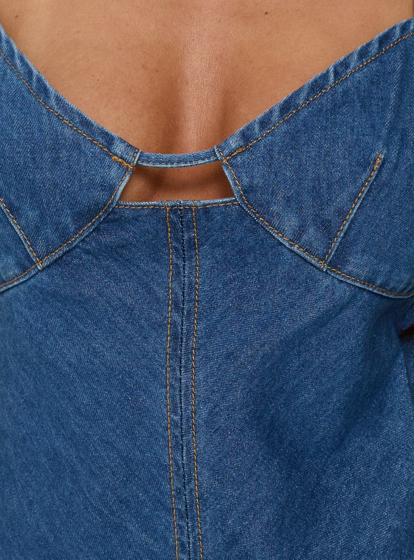 Arwen Denim Mini Dress Blue - Image 6