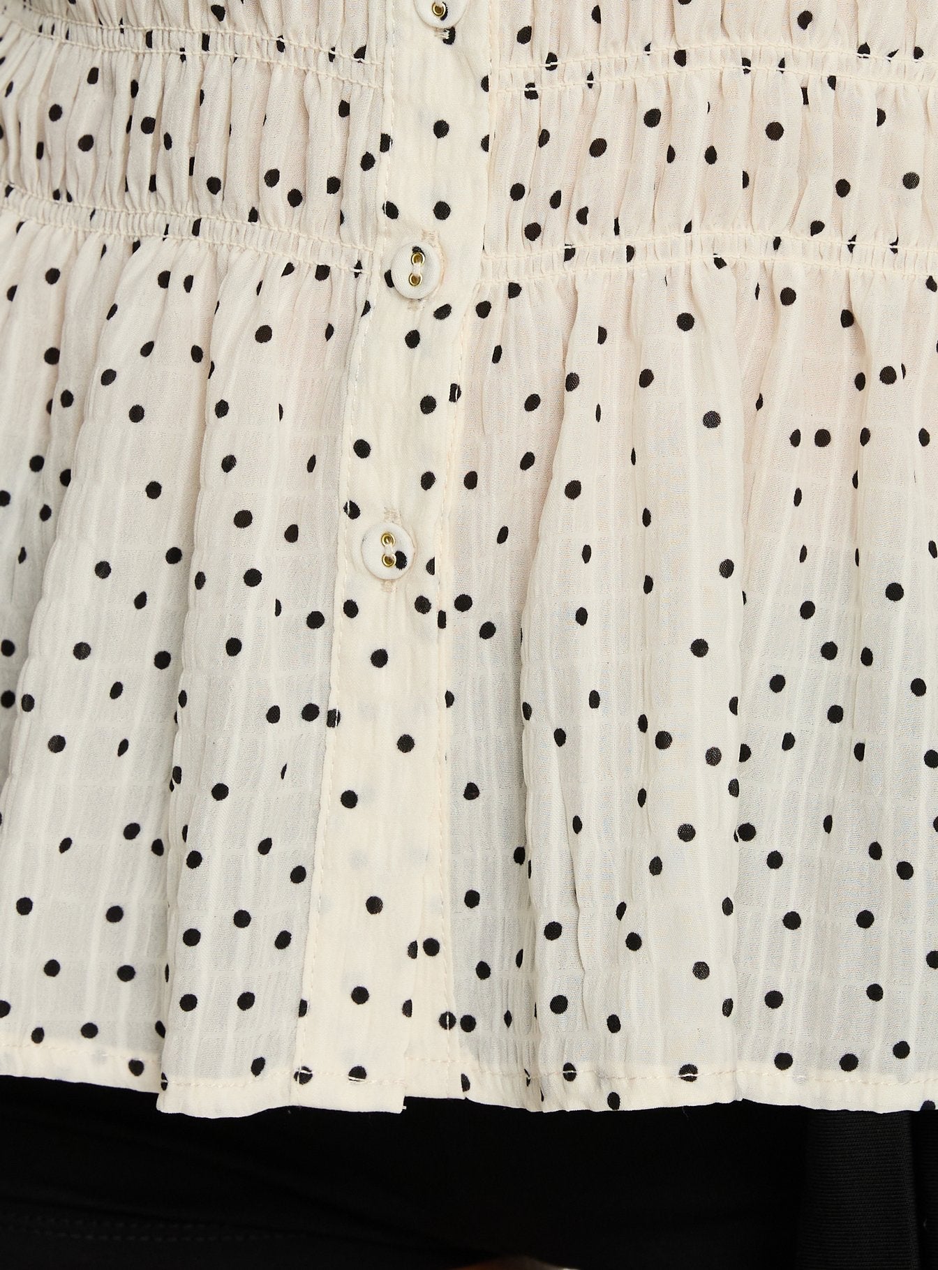 As You Are Shirred Halter Top Cream Polka - Image 7
