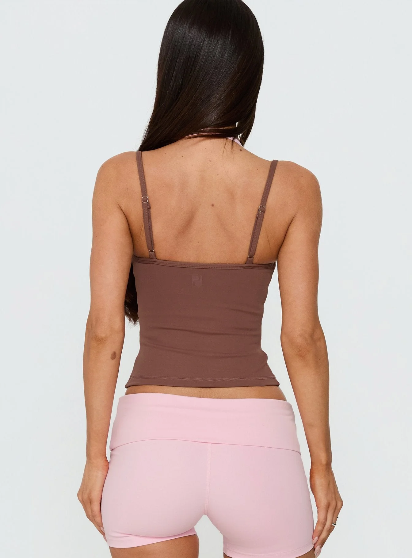 Ascend Layered Halter Tank Top Brown / Pink - Image 5