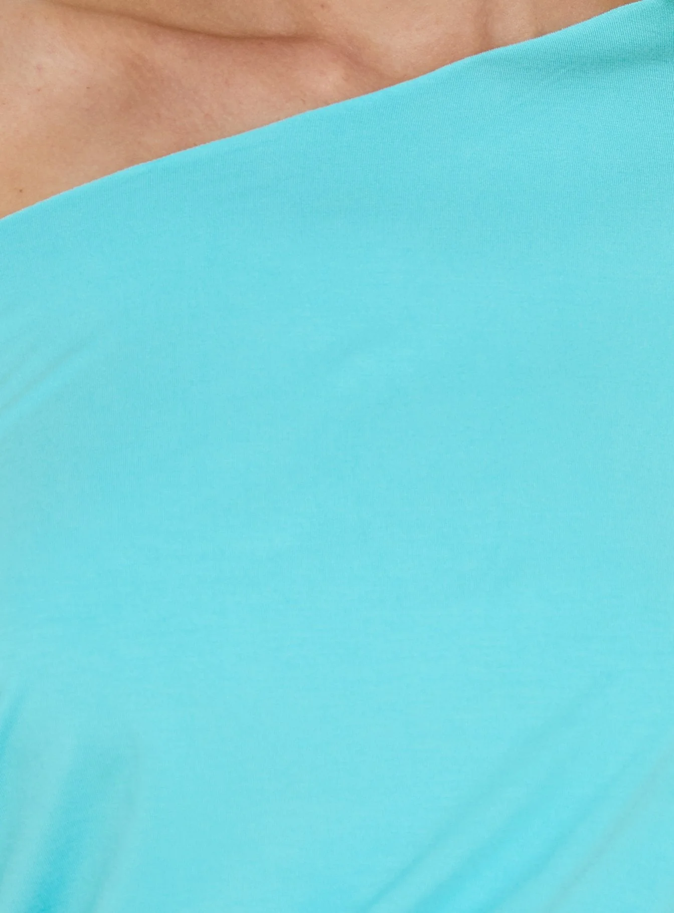 Ashlinn Off Shoulder Drapey Top Turquoise - Image 6