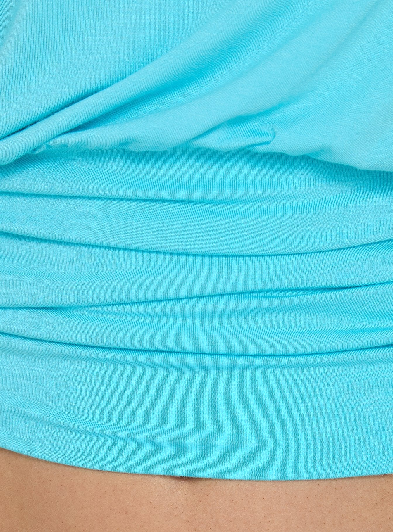 Ashlinn Off Shoulder Drapey Top Turquoise - Image 7