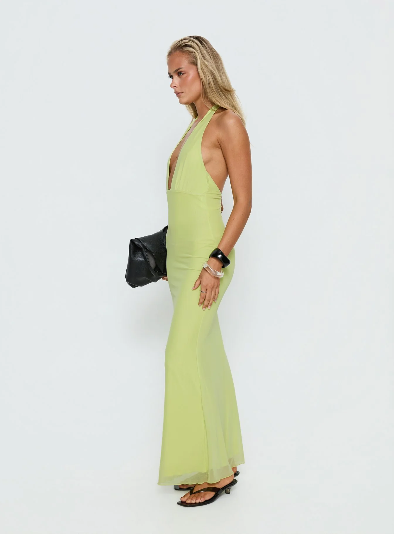Astrazia Halter Maxi Dress Green - Image 3