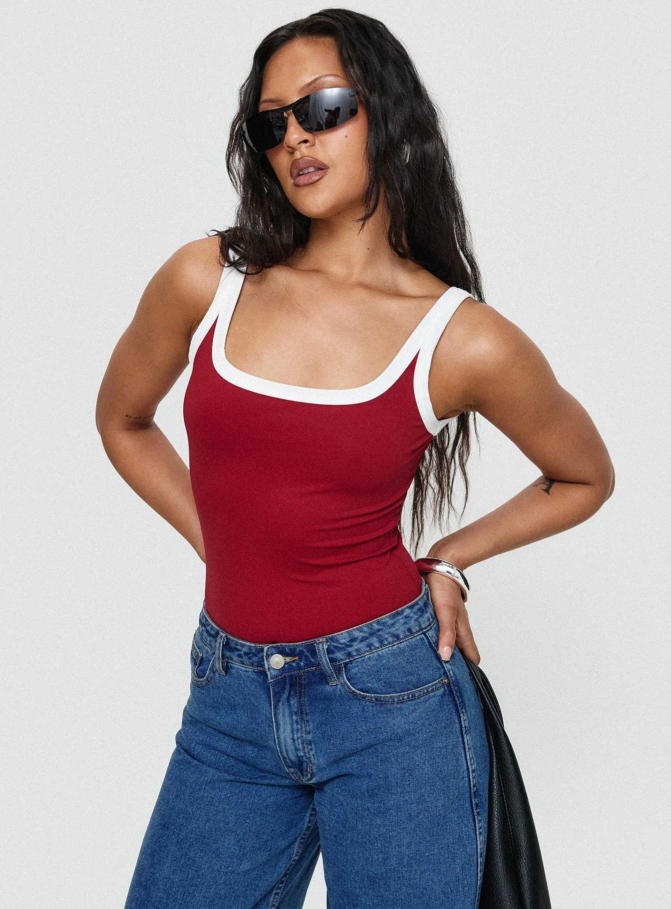 Astrea Bodysuit Red / White - Image 8
