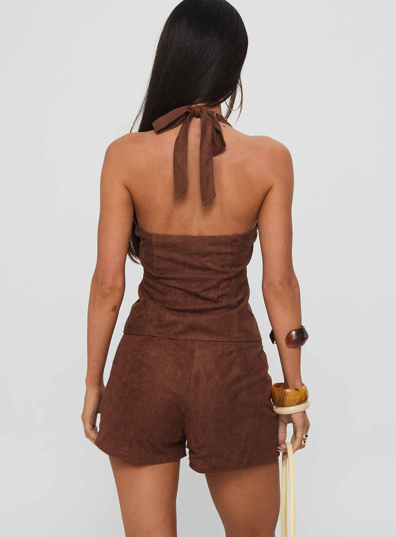 At Your Place Halter Set Brown - Image 4
