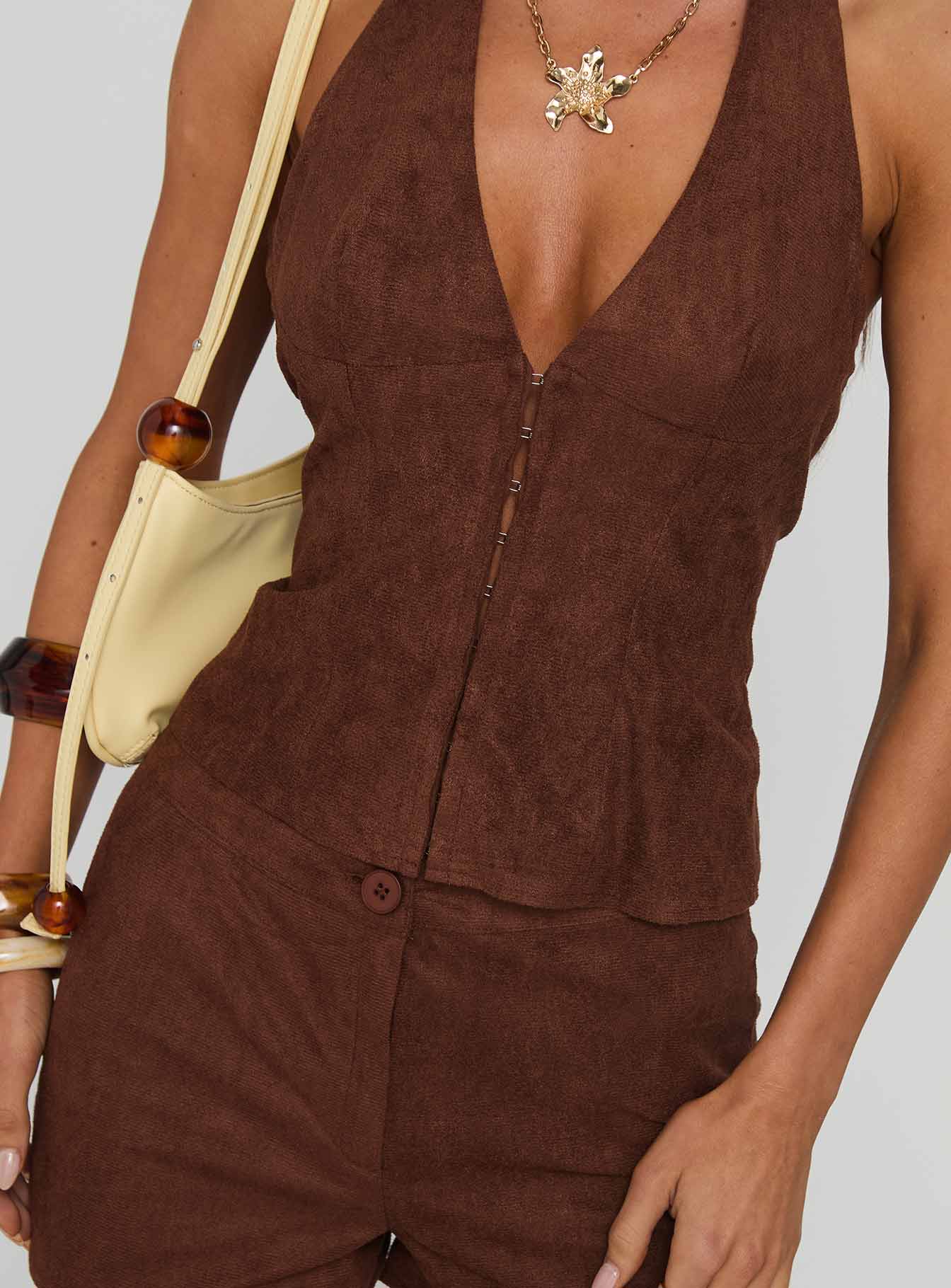 At Your Place Halter Set Brown - Image 5