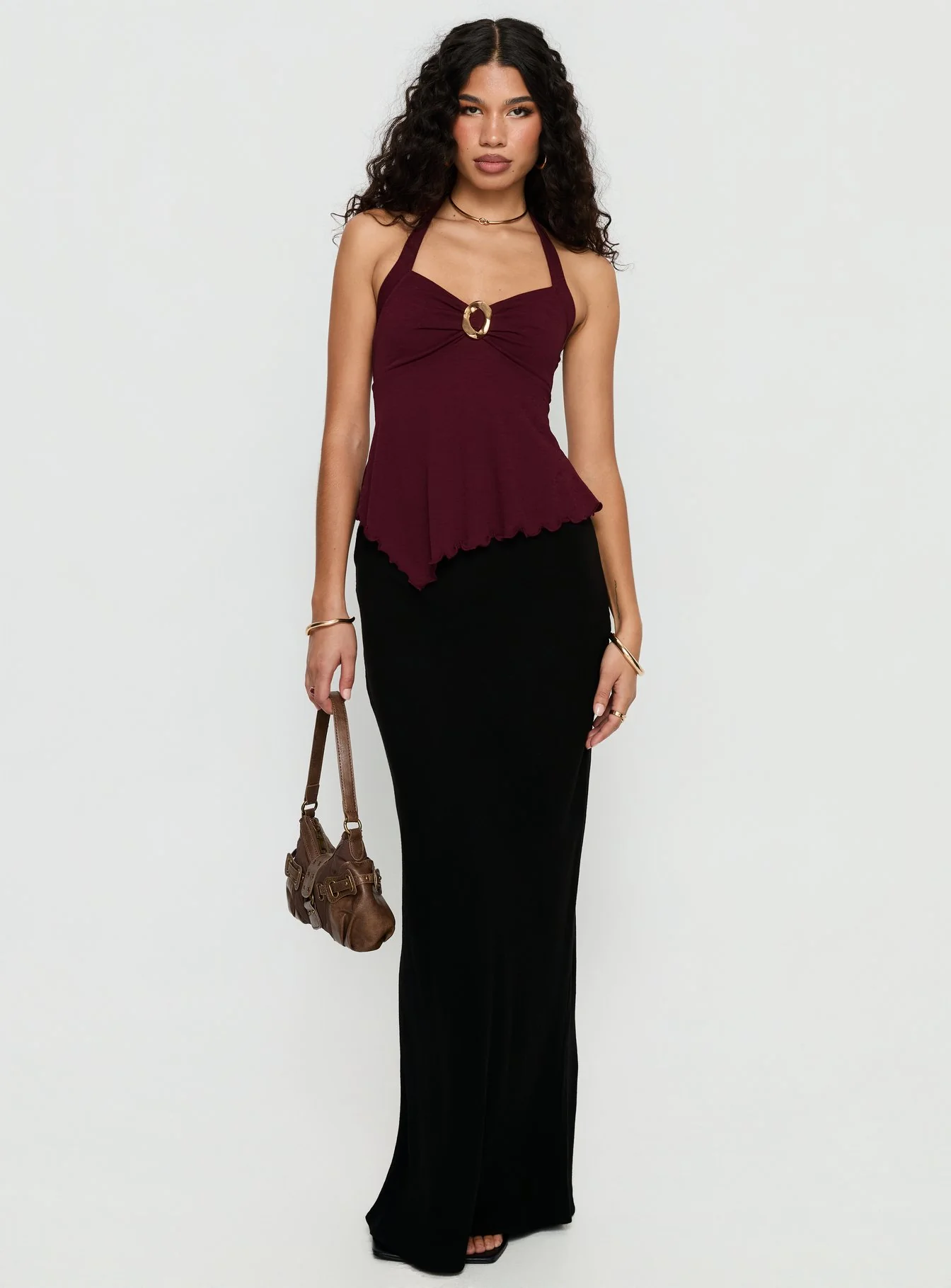 Attina Hardware Detail Top Plum - Image 2