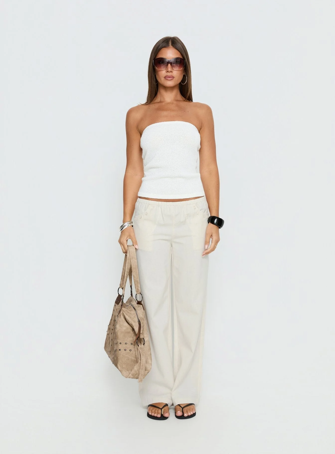 Aubrialla Strapless Top White - Image 7