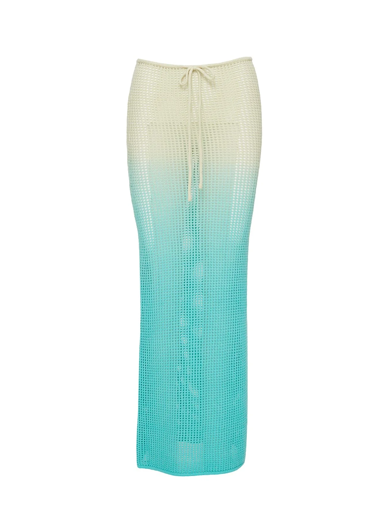 Auralia Knit Maxi Skirt Blue / Cream - Image 11