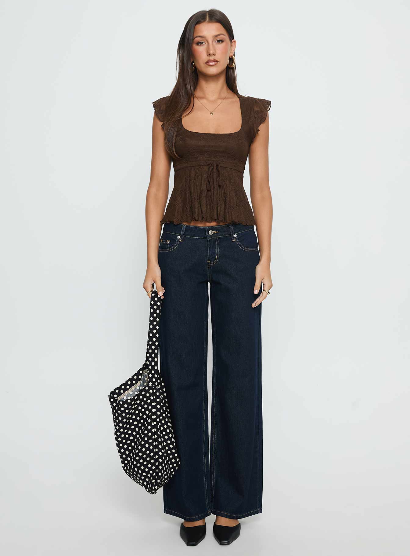 Auroraah Frill Top Chocolate - Image 6