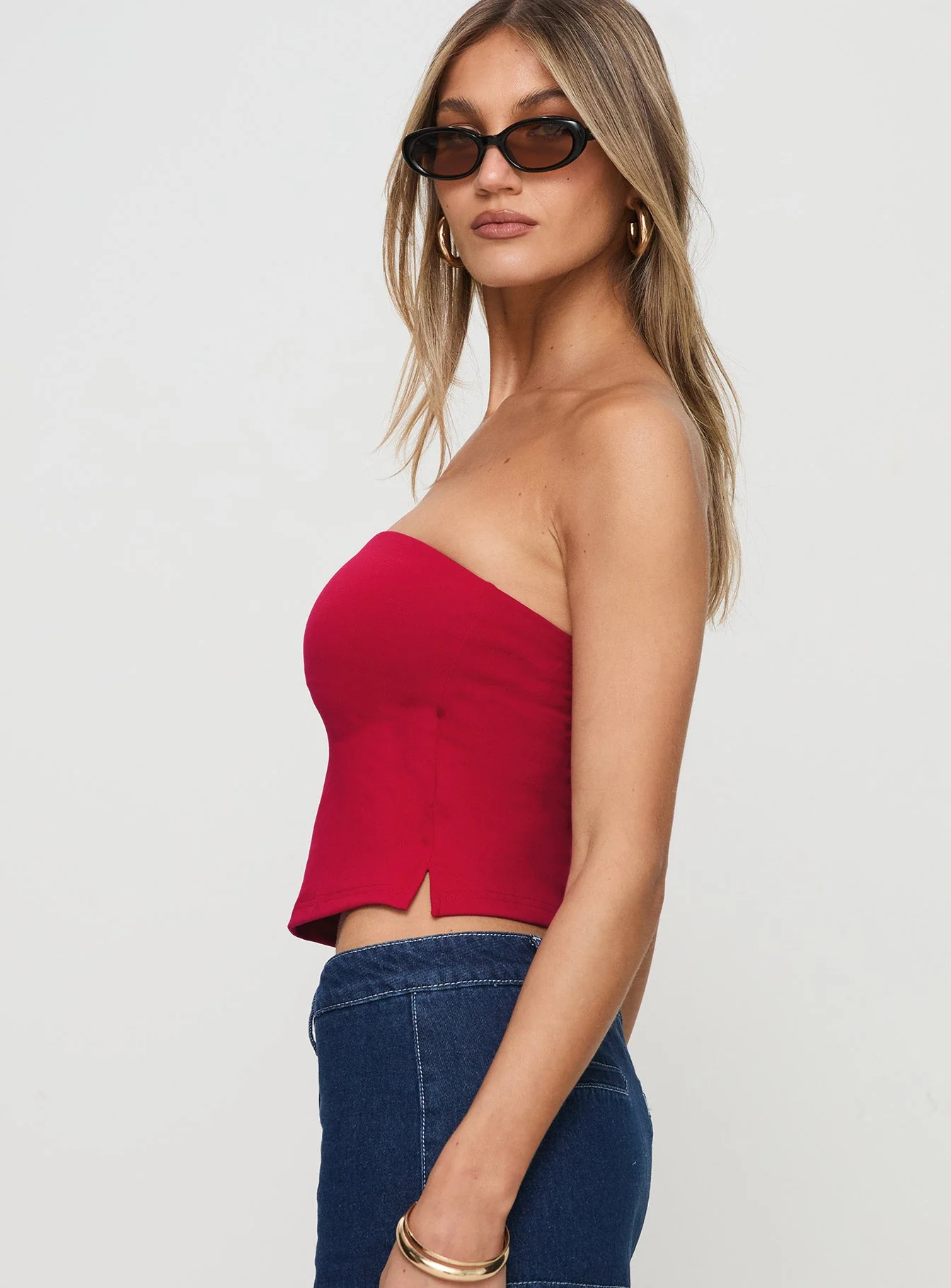Aurorah Strapless Top Red - Image 4