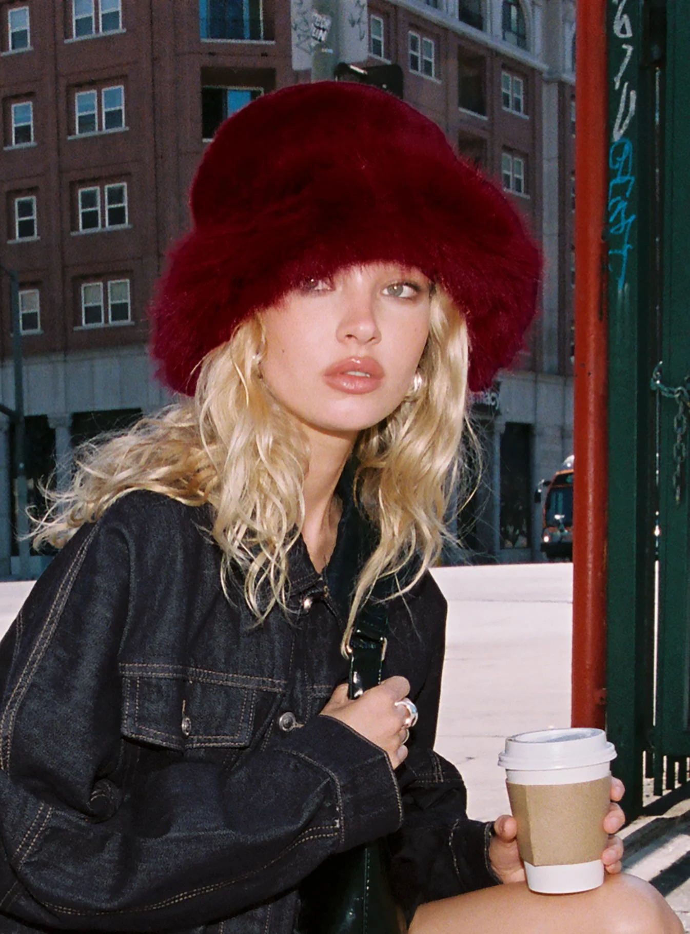 Avaah Fluffy Hat Red - Image 5