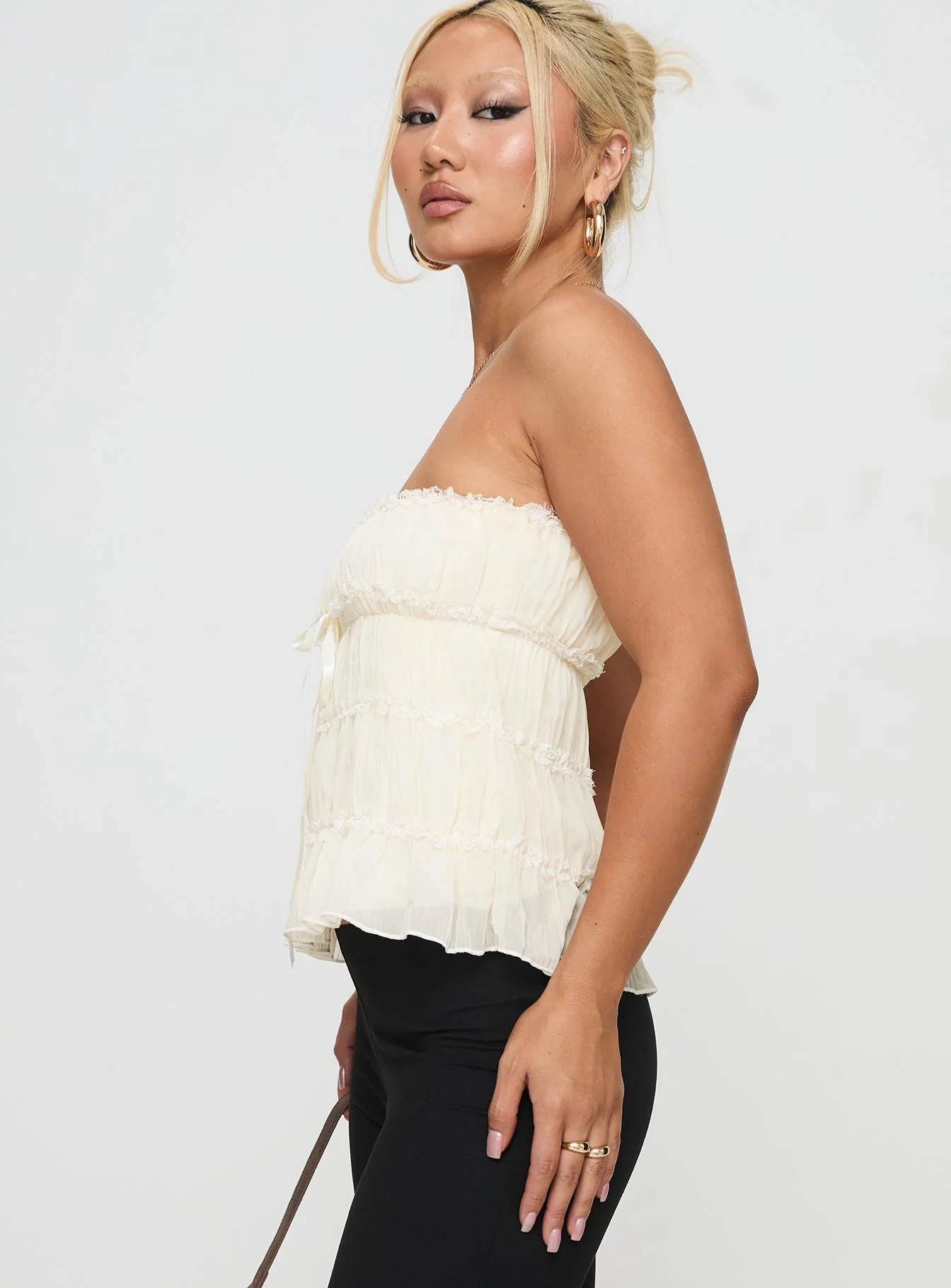 Avelina Strapless Top Cream - Image 4