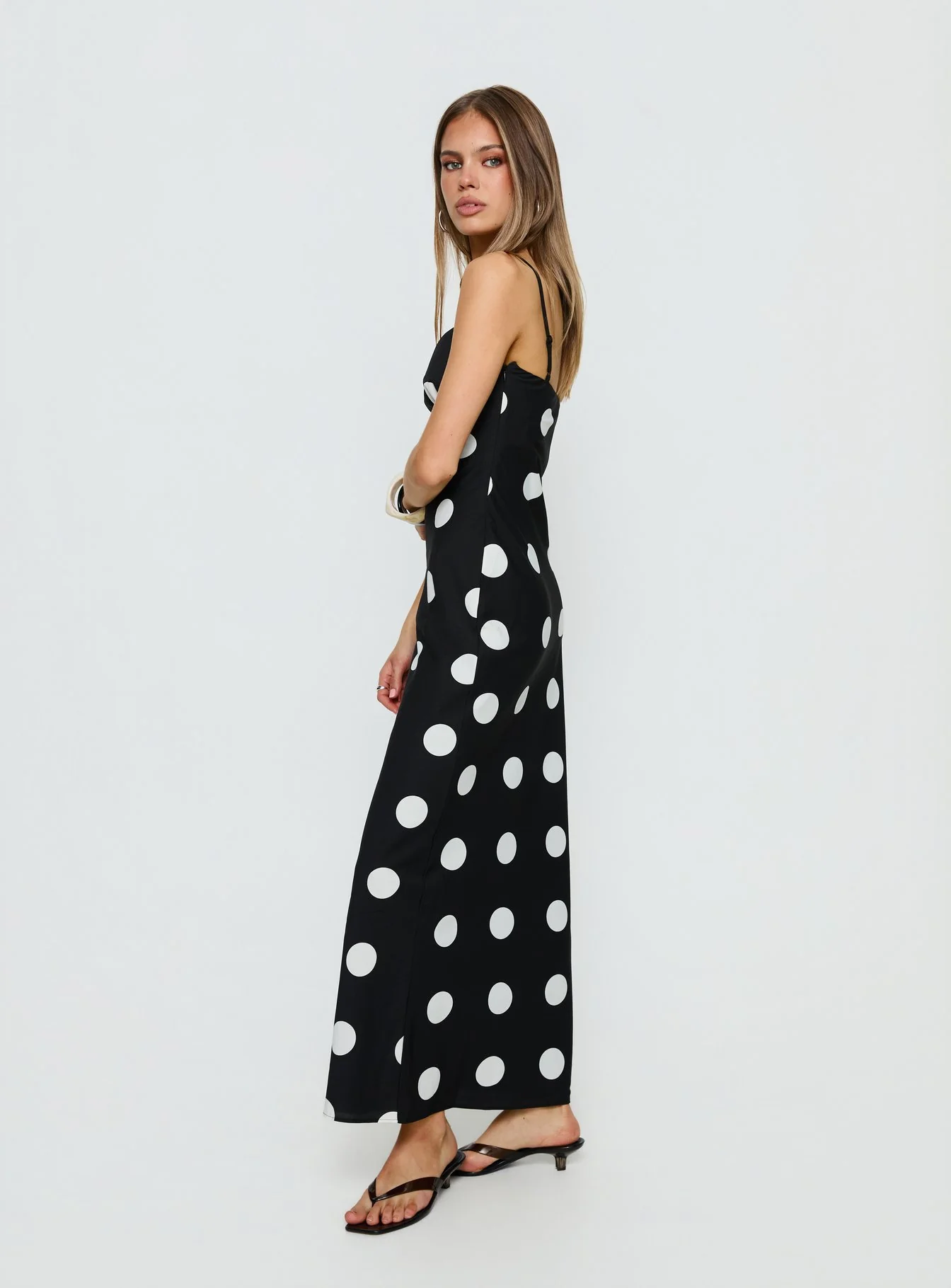 Avienna Maxi Dress Black Polka Dot - Image 3