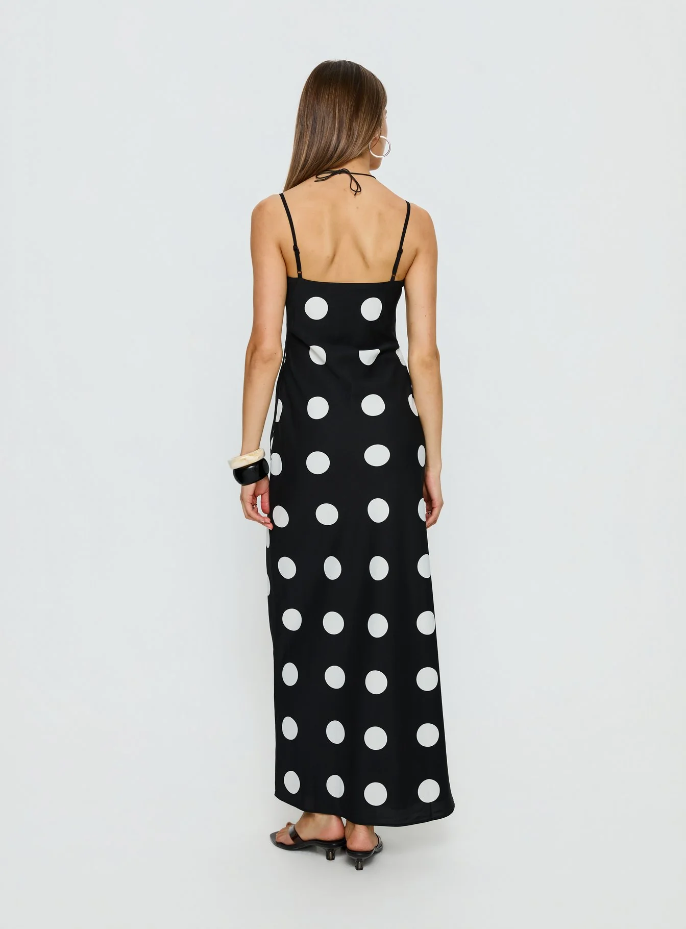 Avienna Maxi Dress Black Polka Dot - Image 4