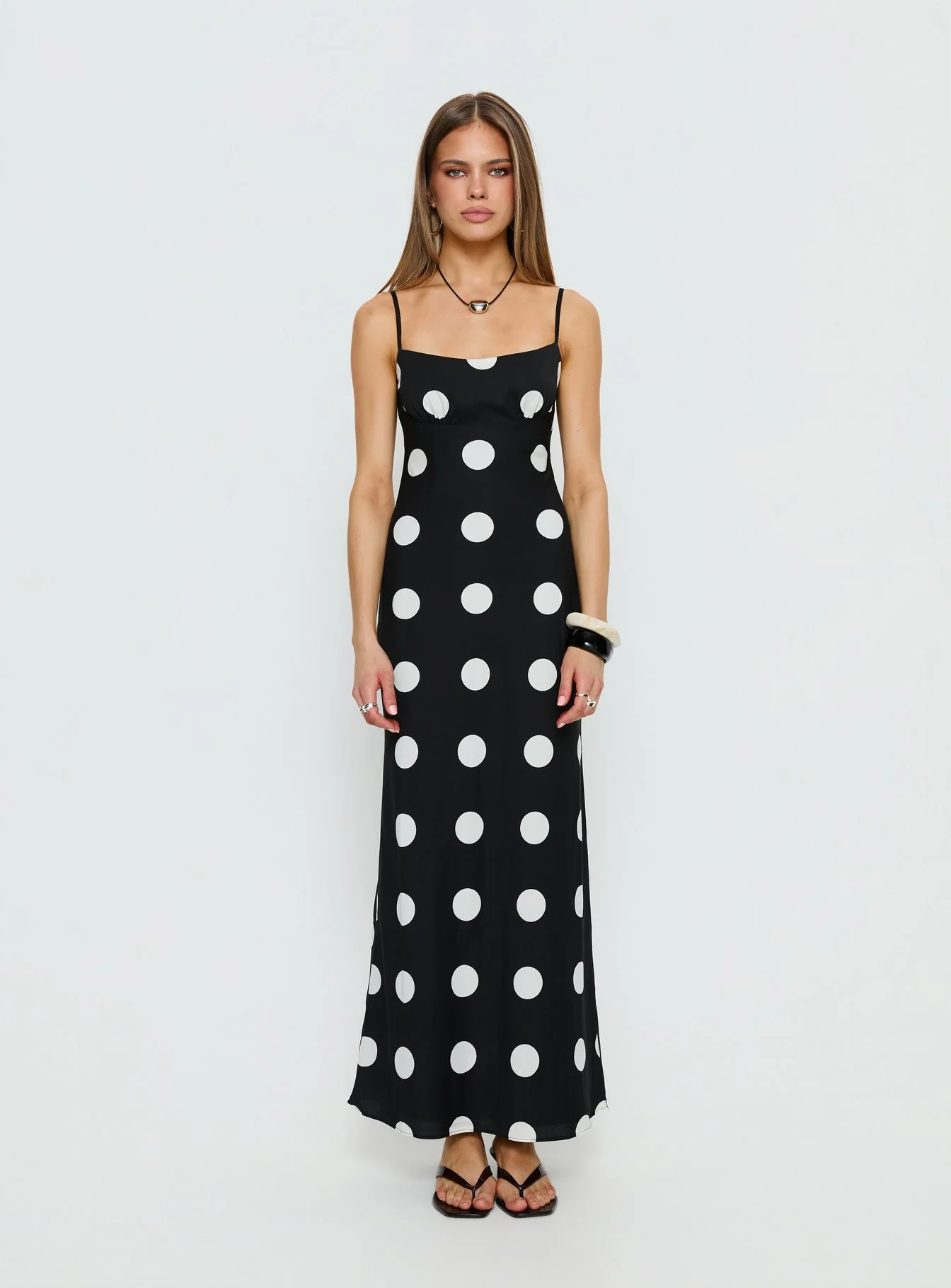 Avienna Maxi Dress Black Polka Dot - Image 6