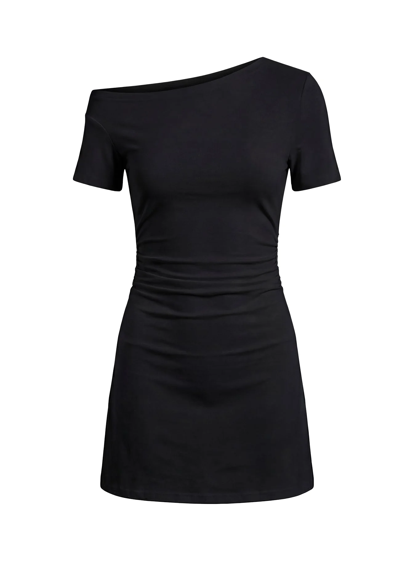 Avriana Off Shoulder T-Shirt Mini Dress Black - Image 9