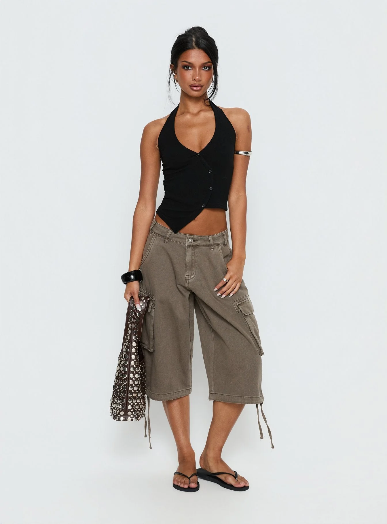 Avrilla Wrap Knit Top Black - Image 3