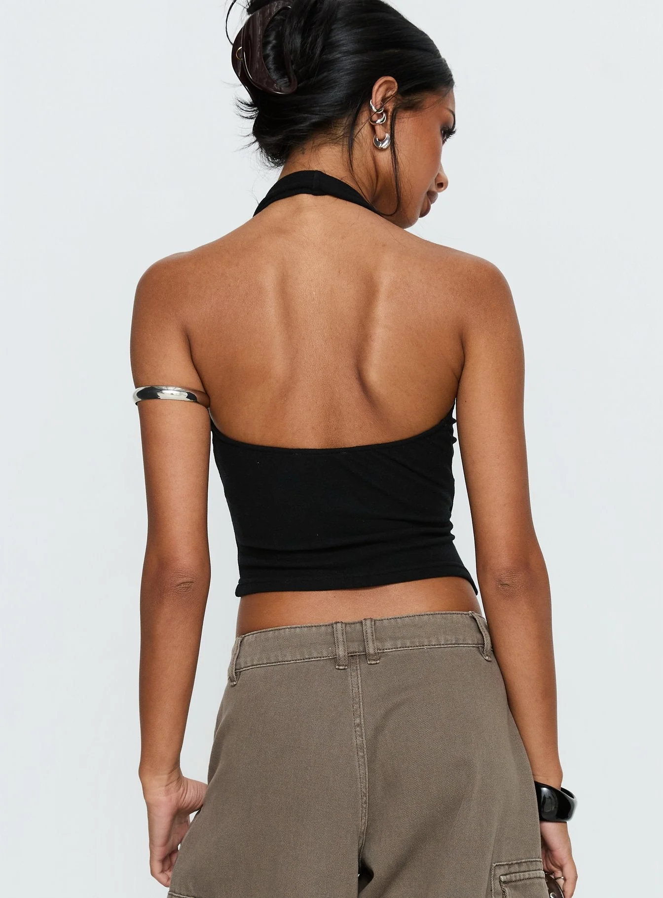 Avrilla Wrap Knit Top Black - Image 5