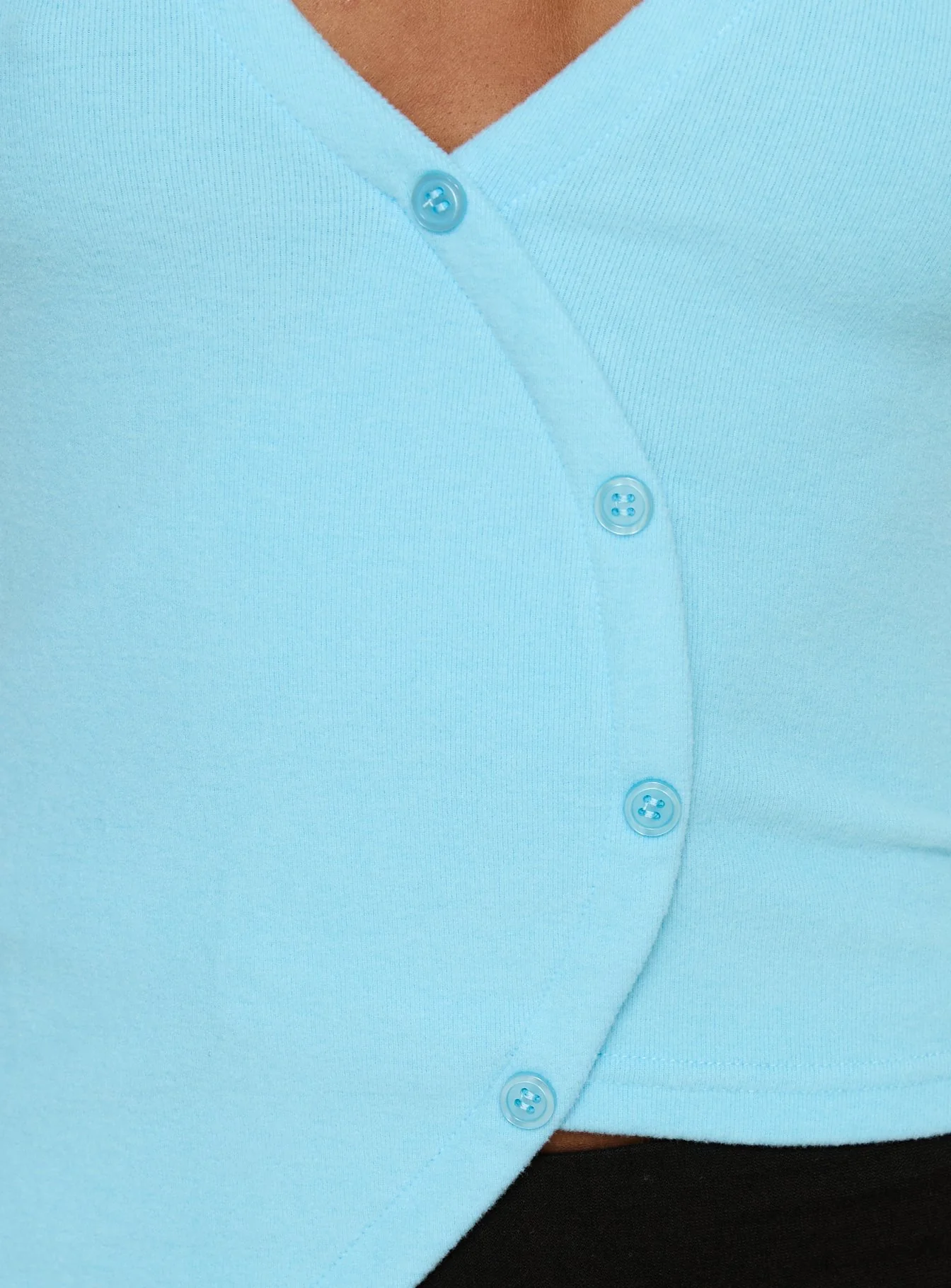 Avrilla Wrap Knit Top Blue - Image 6
