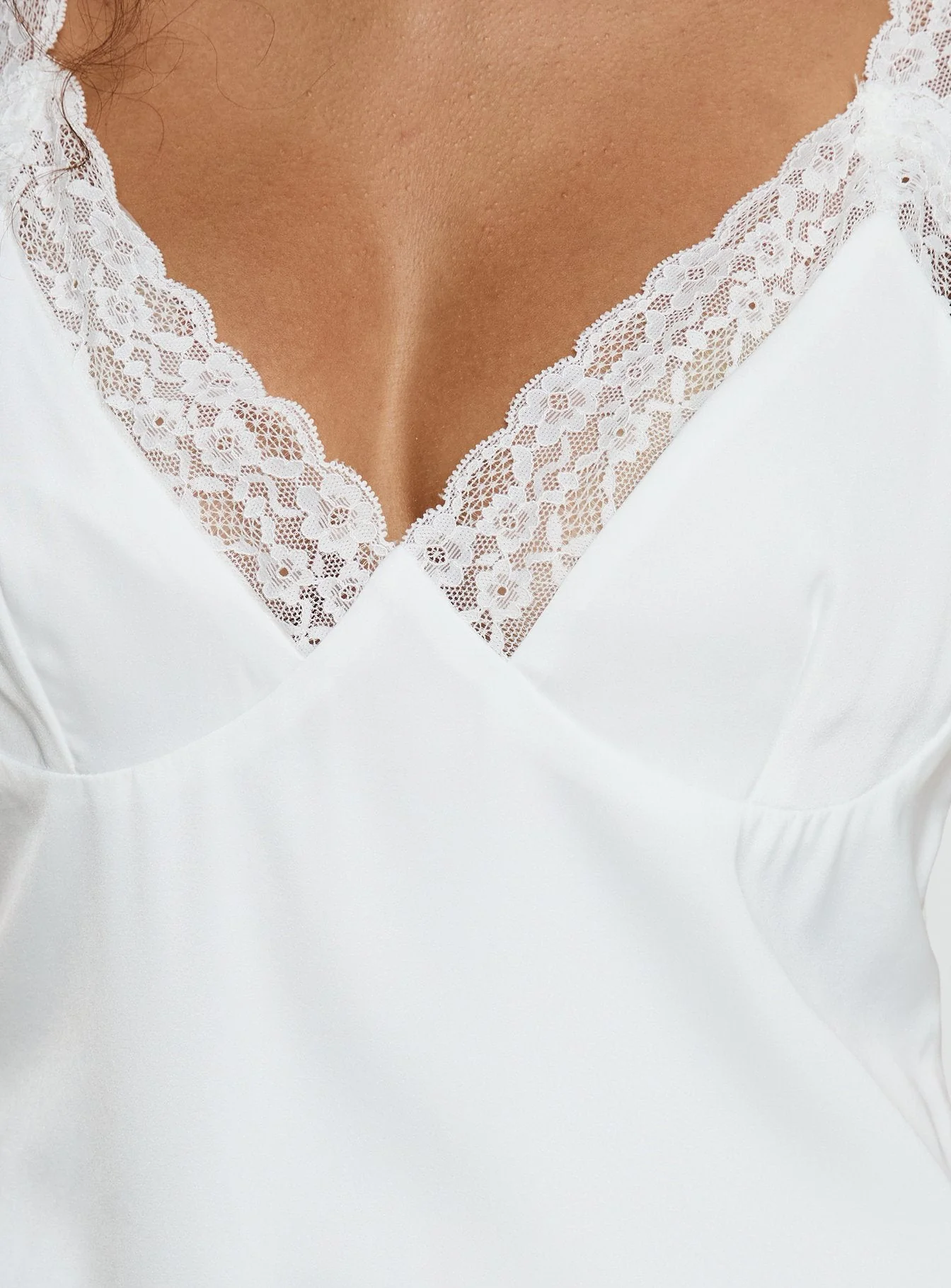 Avyra Lace Trim Cami Top White - Image 6